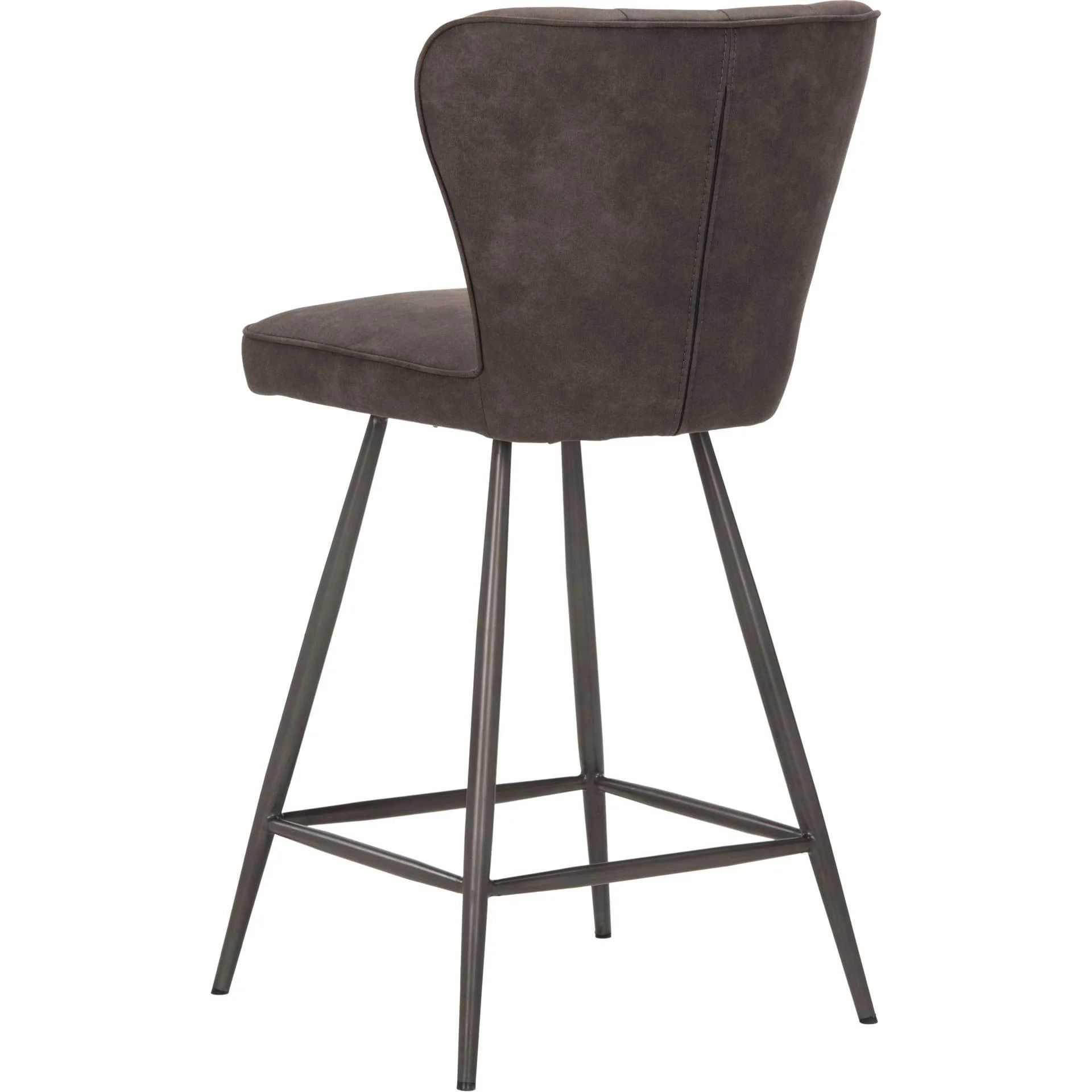 Aster Leather Counter Stool Gray (Set of 2) - Image 5