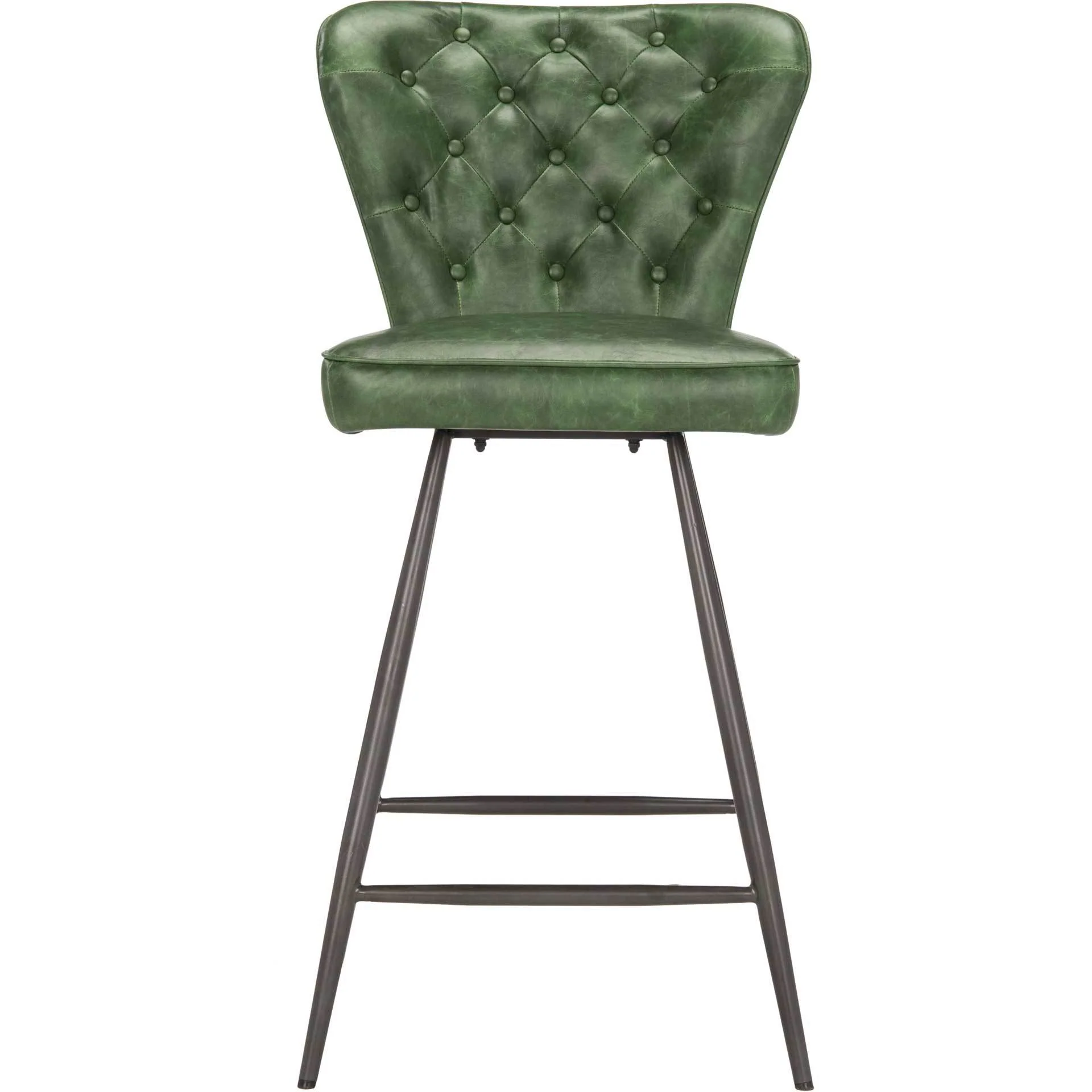 Aster Leather Counter Stool Green (Set of 2) - Image 3