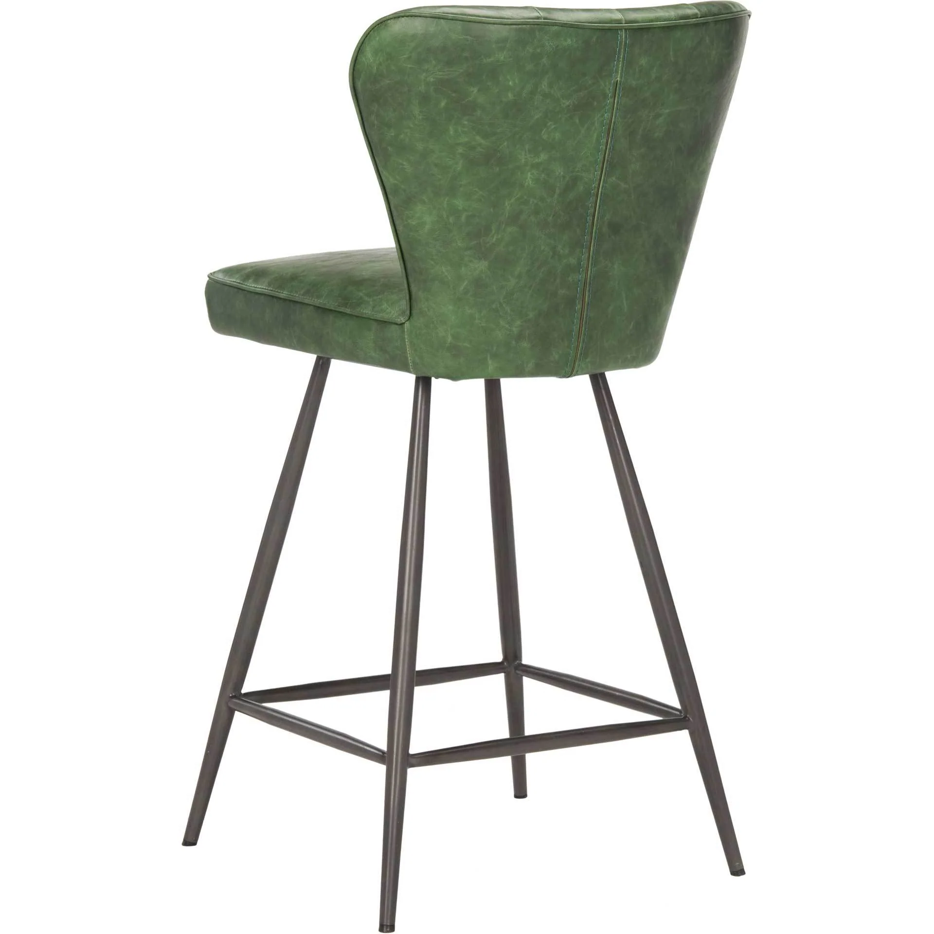 Aster Leather Counter Stool Green (Set of 2) - Image 5