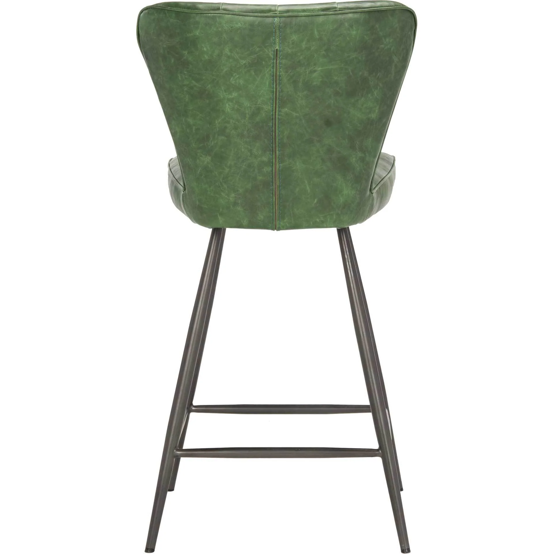 Aster Leather Counter Stool Green (Set of 2) - Image 6