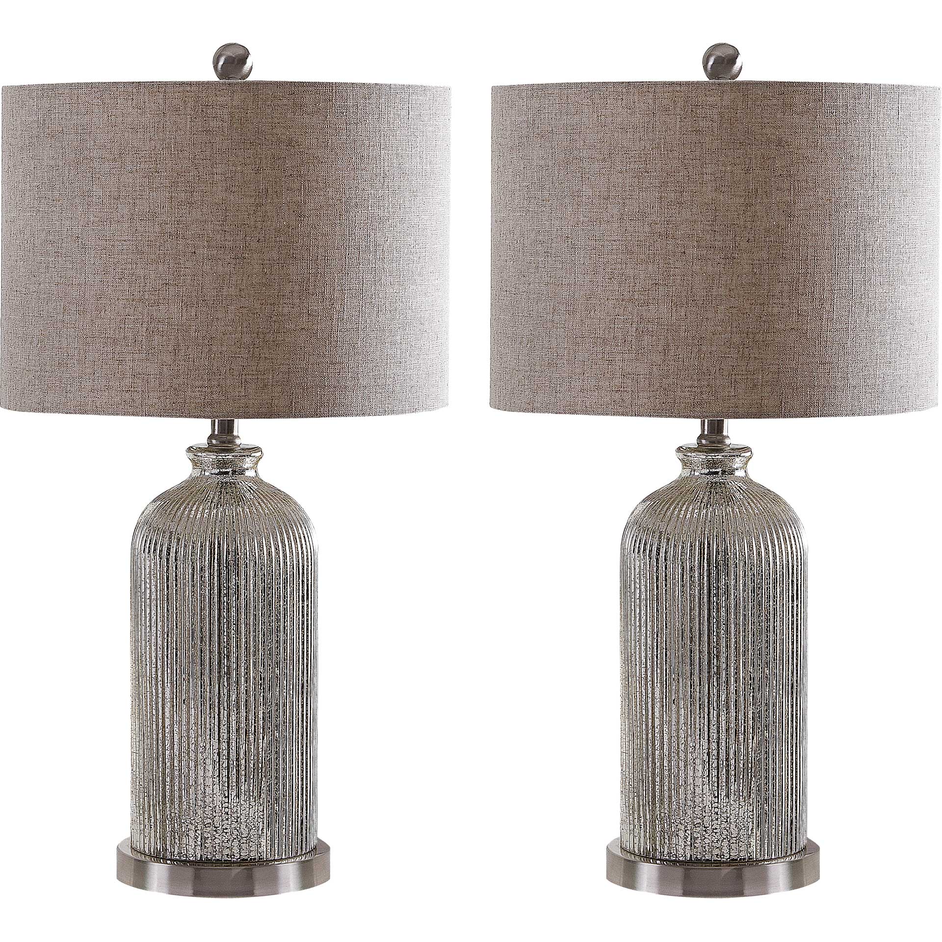 Astoria Table Lamps Silver/Ivory (Set of 2) - Image 3