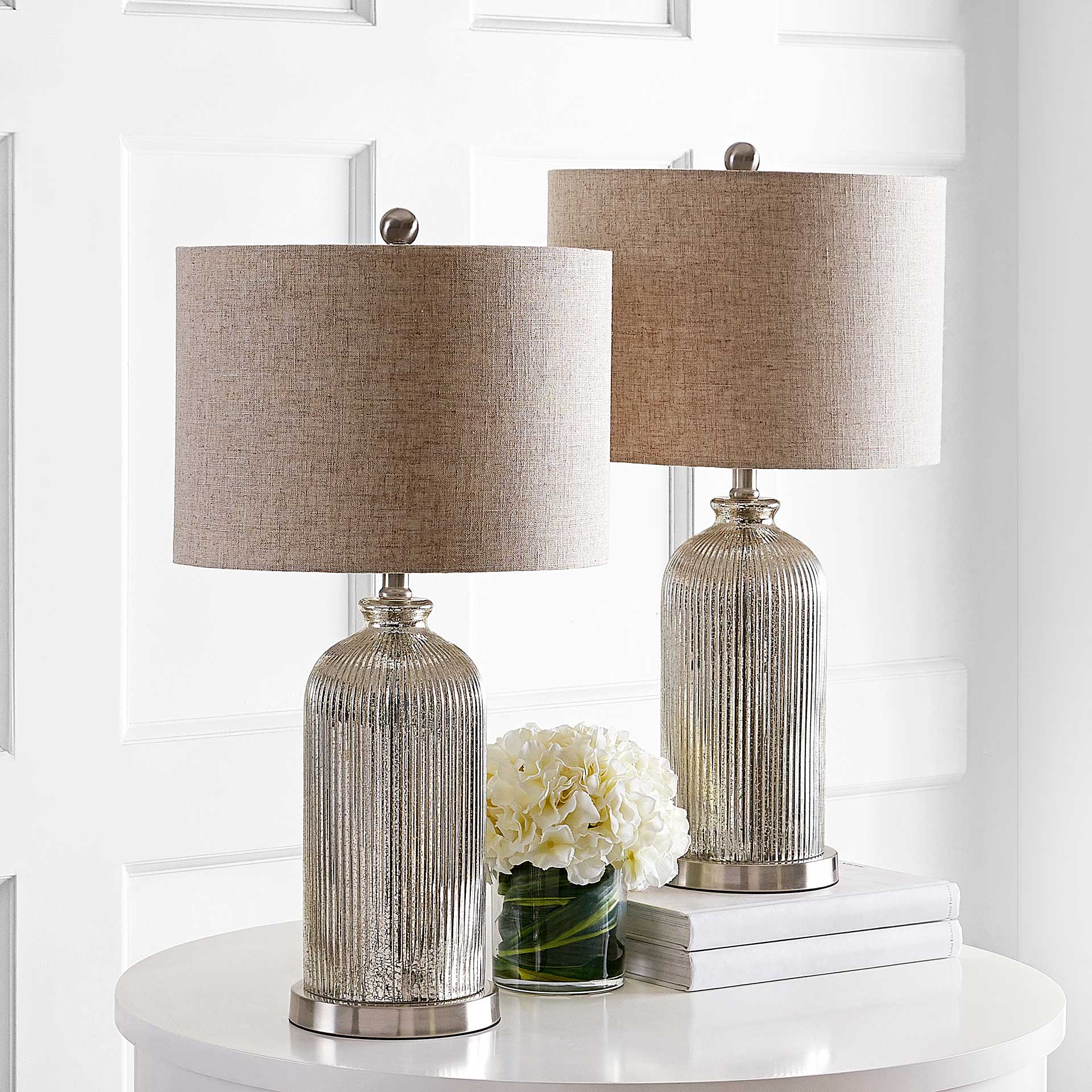 Astoria Table Lamps Silver/Ivory (Set of 2) - Image 5