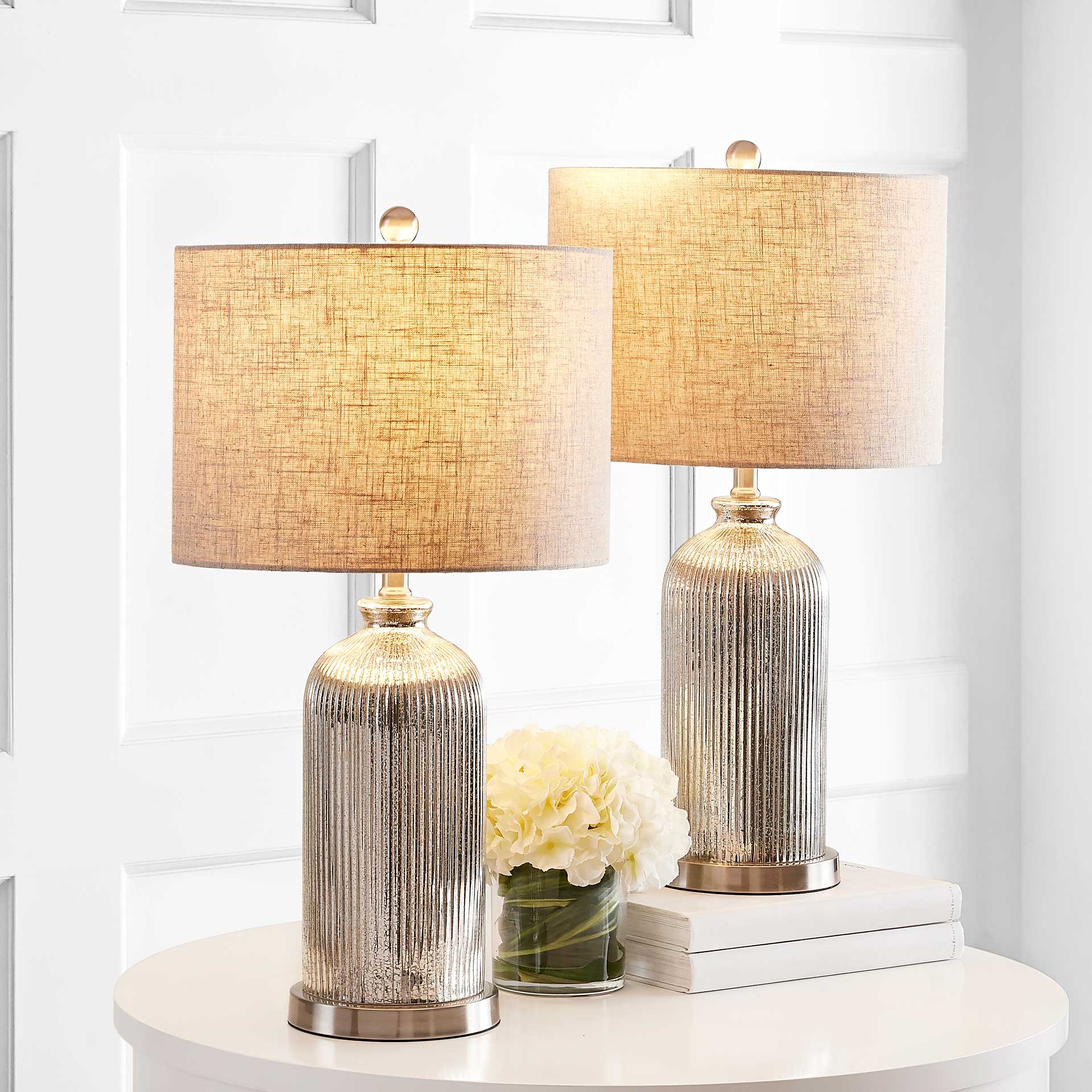 Astoria Table Lamps Silver/Ivory (Set of 2) - Image 6