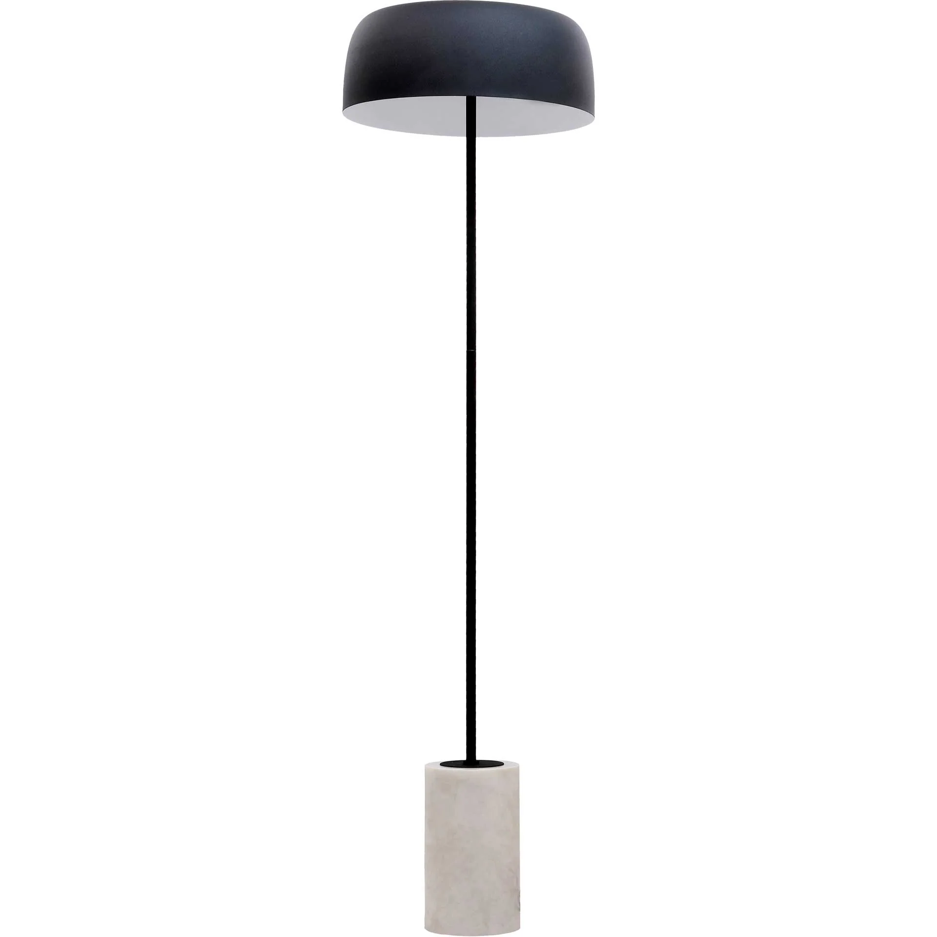 Astra Marble Base Floor Lamp Black/White Marble - Image 2