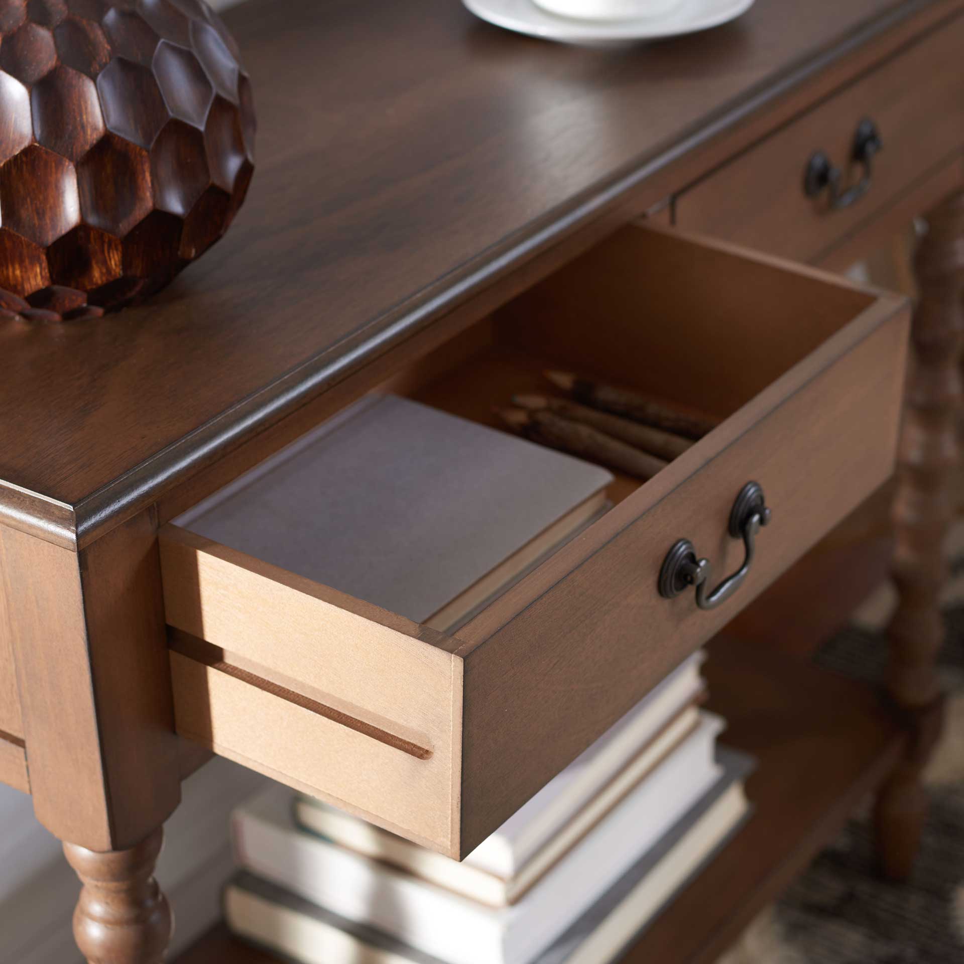 Atalia 2 Drawer Console Table Brown - Image 7