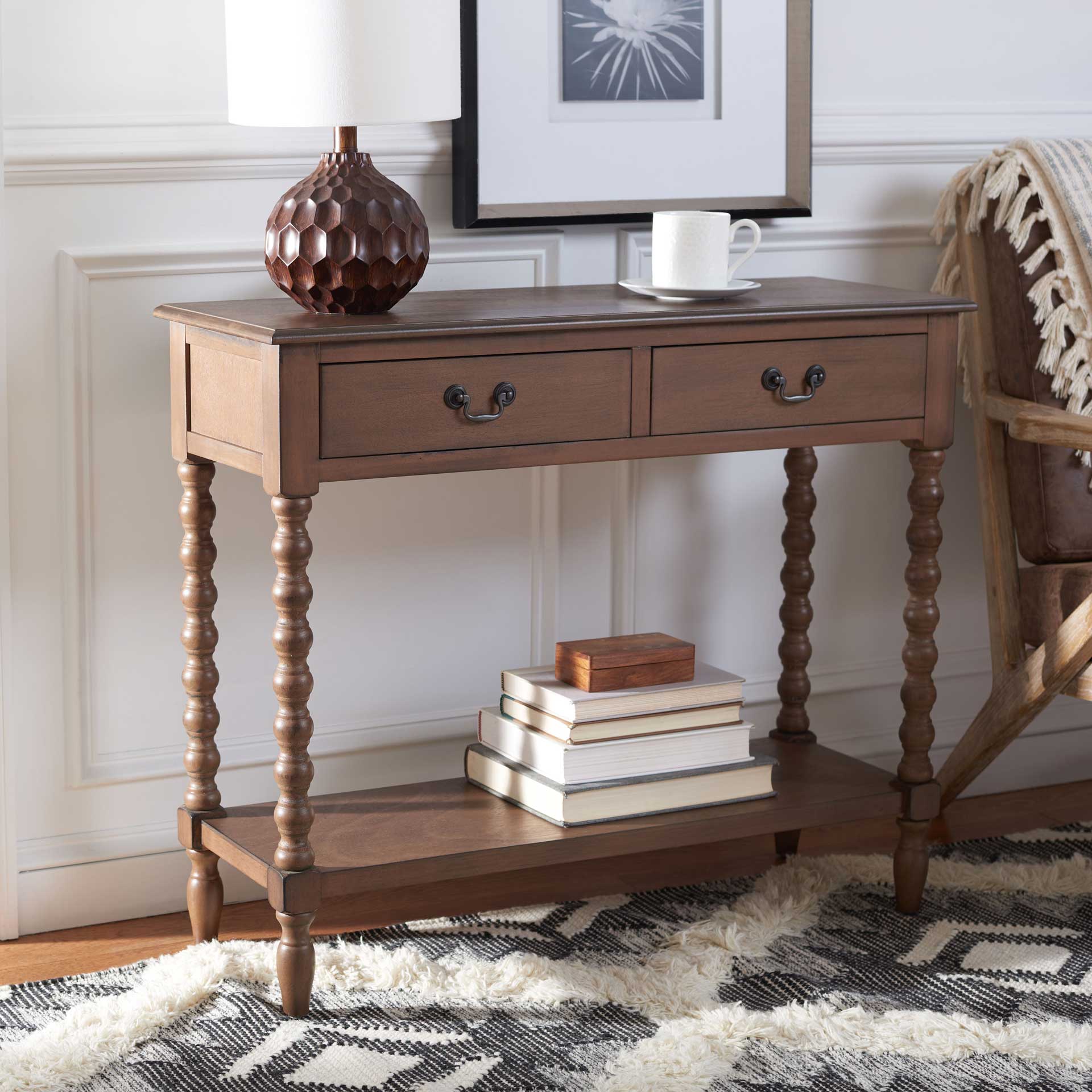 Atalia 2 Drawer Console Table Brown - Image 8