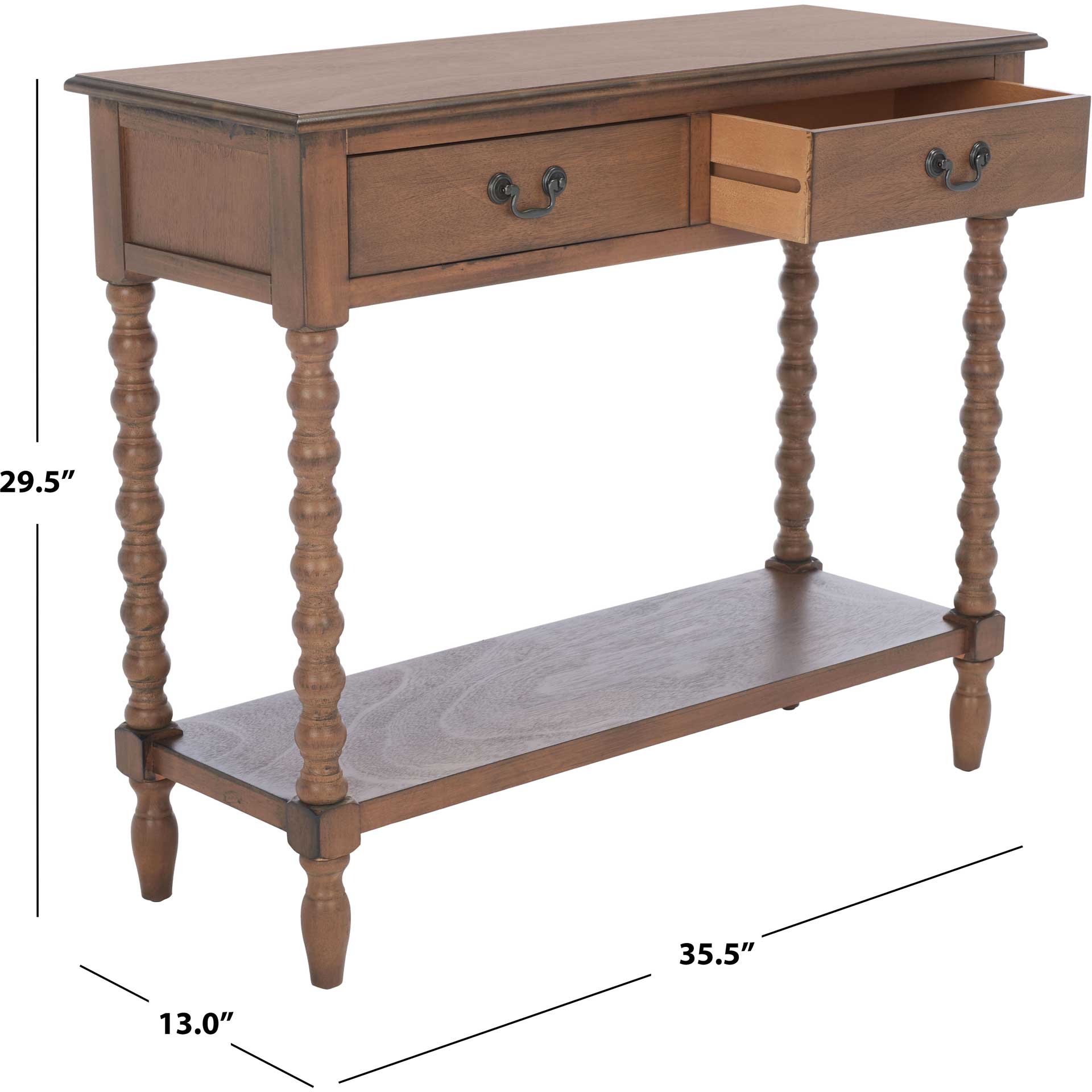 Atalia 2 Drawer Console Table Brown - Image 9