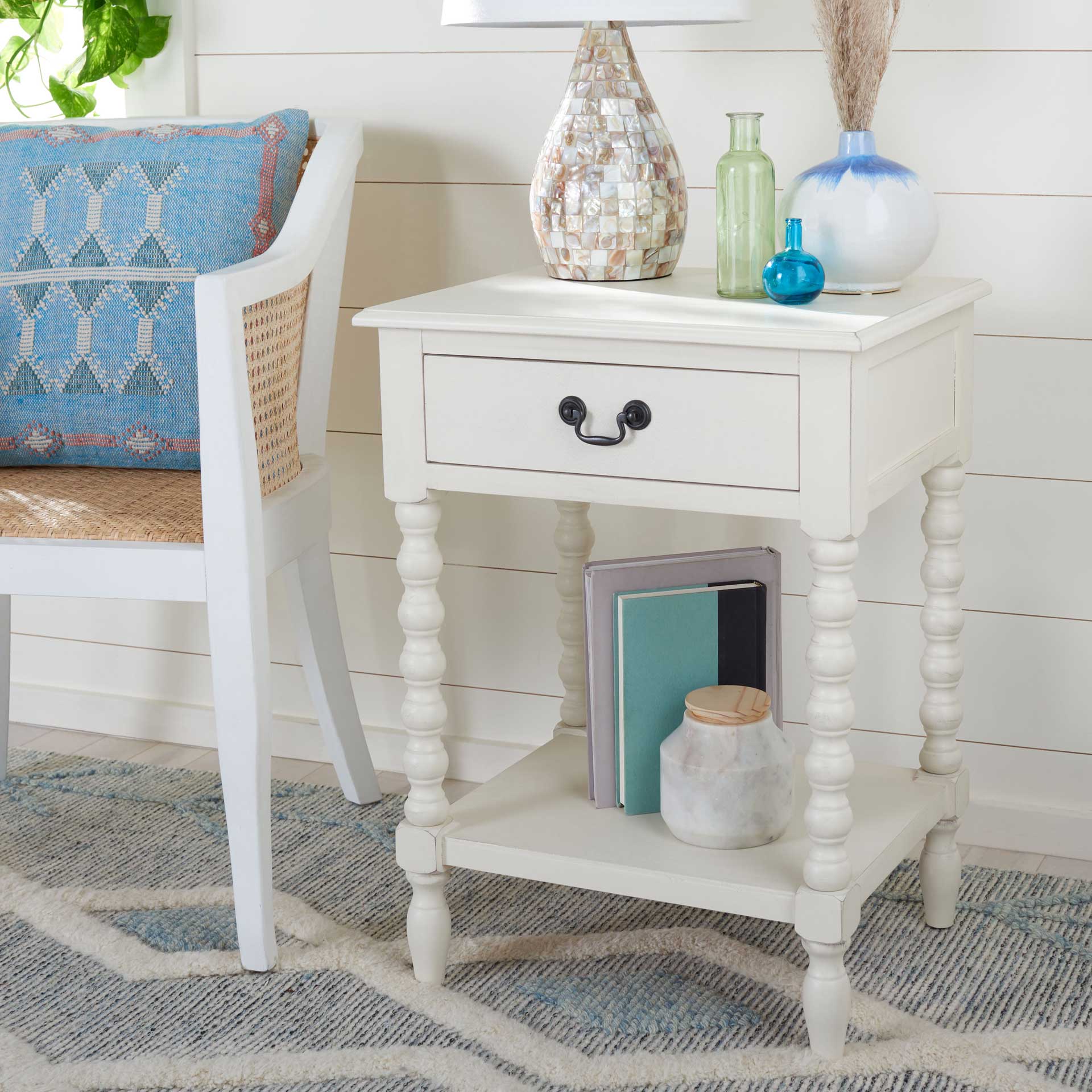 Atalia Accent Table Distressed White - Image 8