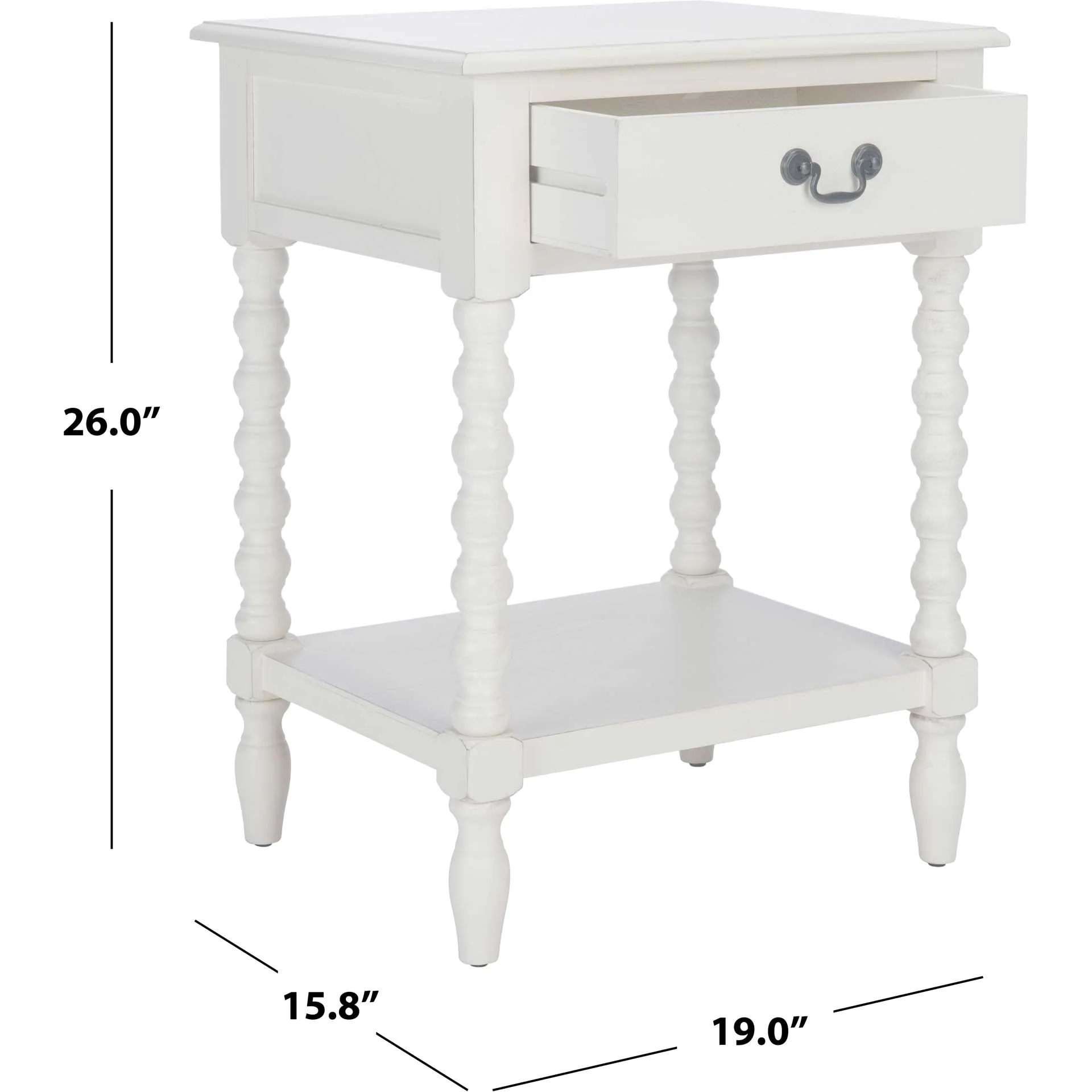 Atalia Accent Table Distressed White - Image 9