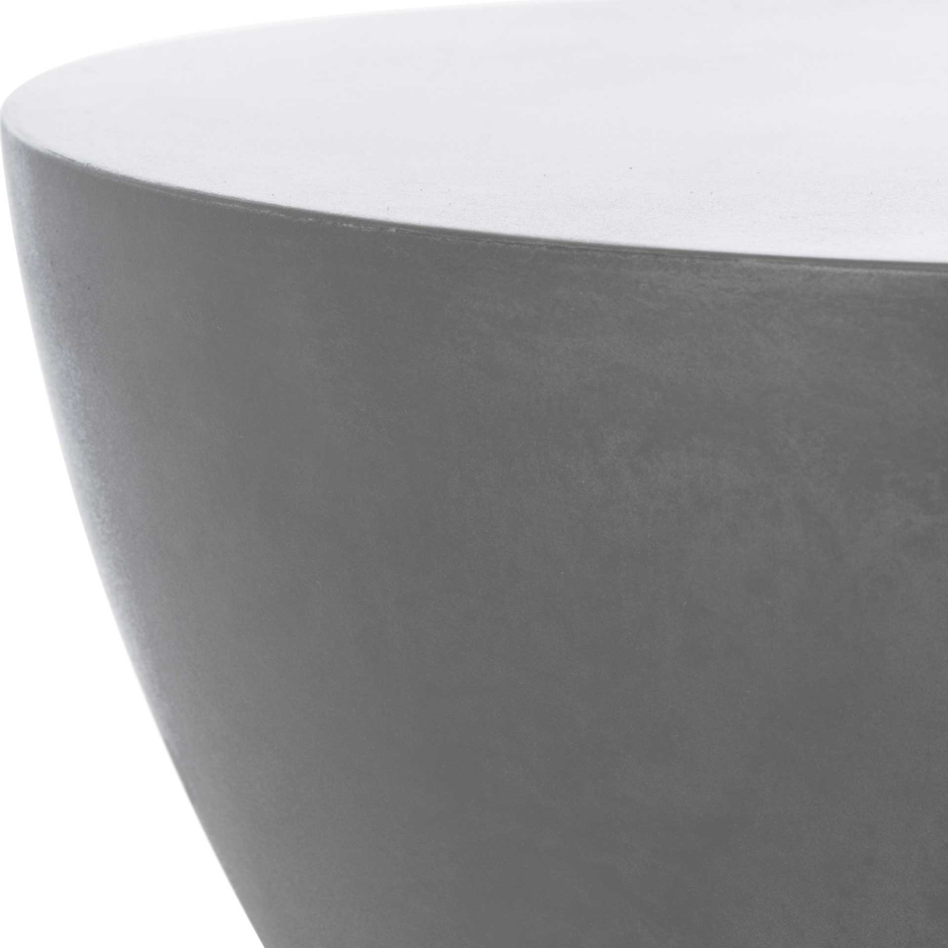 Atalia Modern Concrete Round Accent Table Dark Gray - Image 2