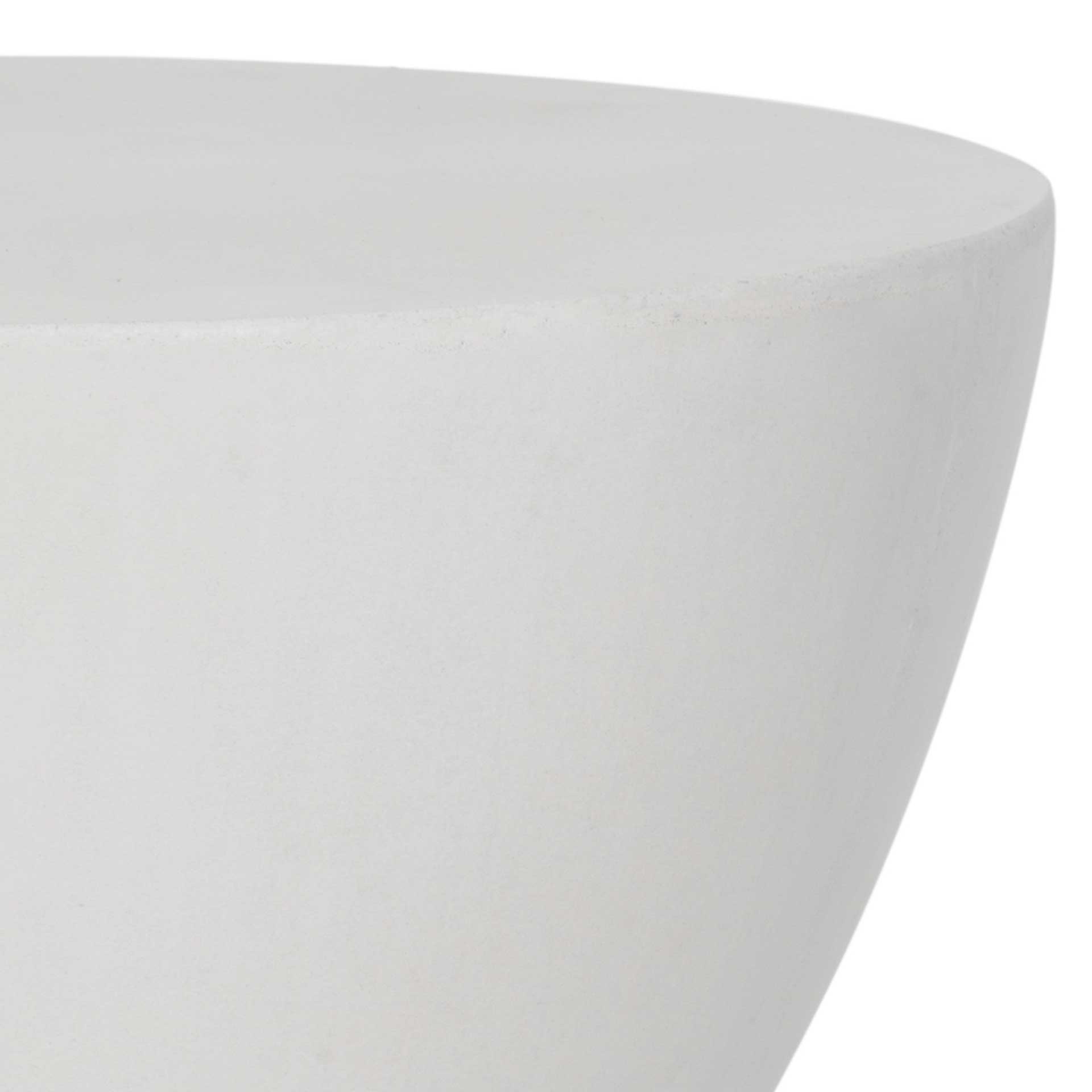 Atalia Modern Concrete Round Accent Table Ivory - Image 2