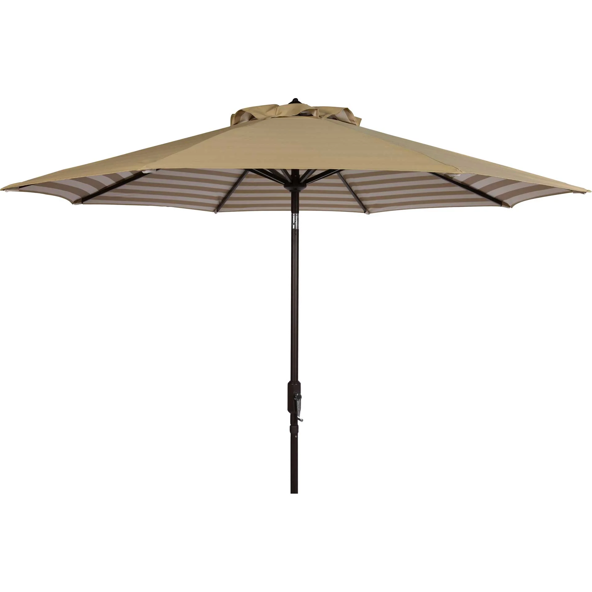 Atara Striped Outdoor Auto Tilt Umbrella Beige/White - Image 2