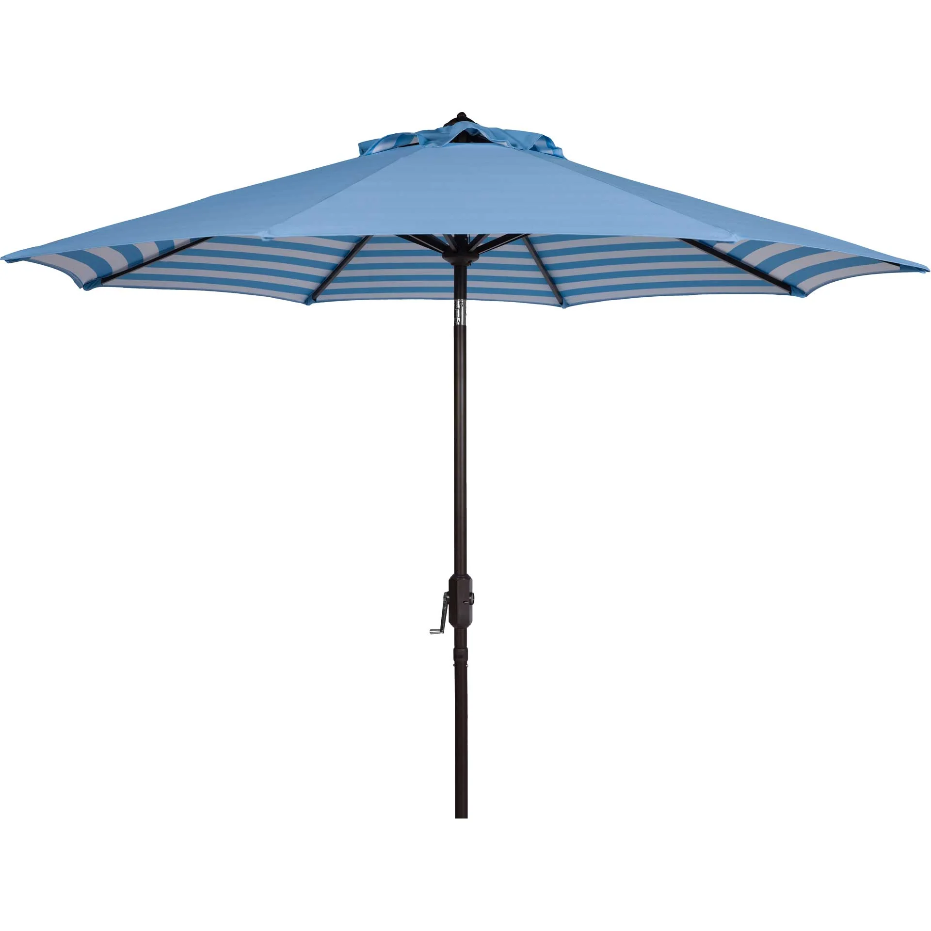 Atara Striped Outdoor Auto Tilt Umbrella Blue/White - Image 2