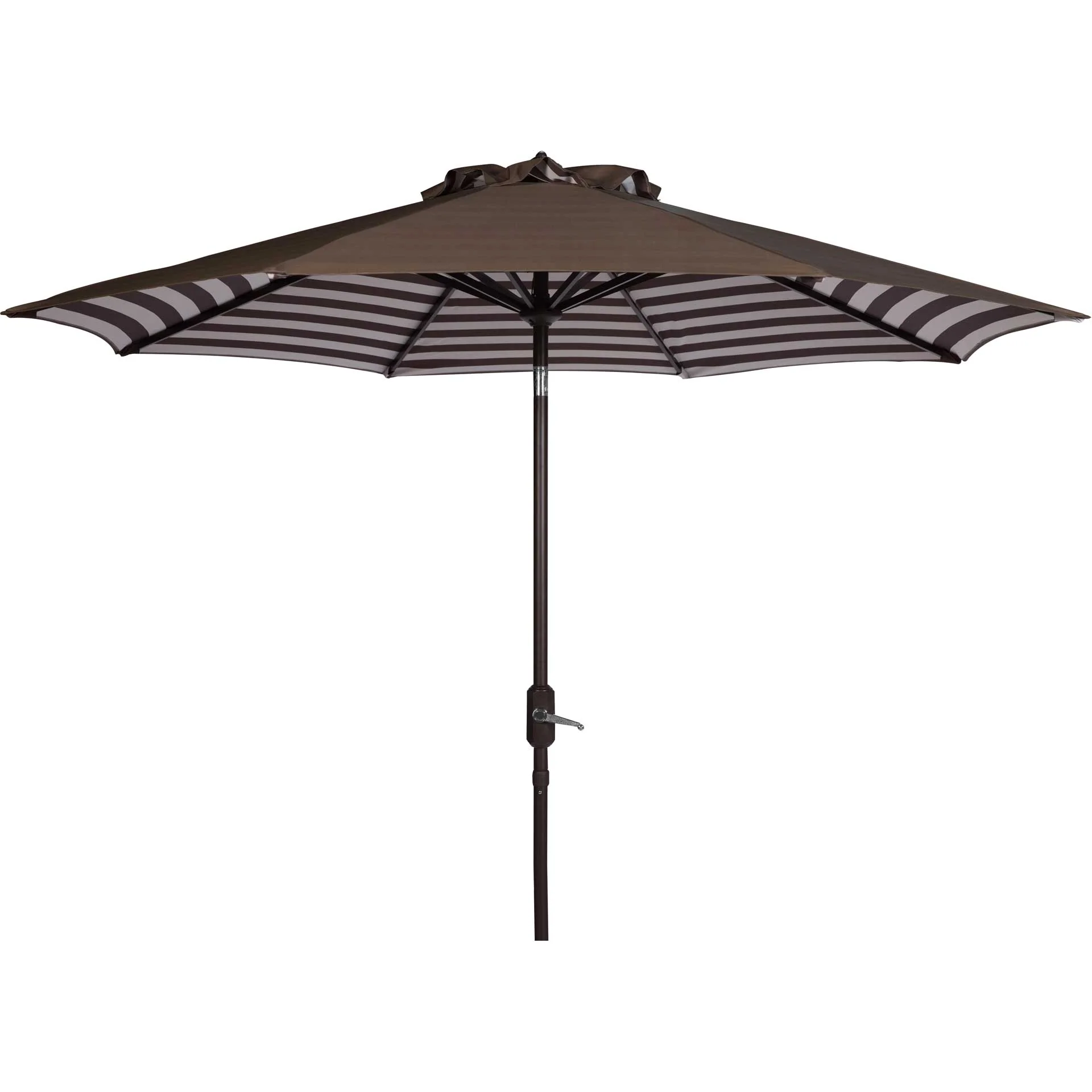 Atara Striped Outdoor Auto Tilt Umbrella Brown/White - Image 2