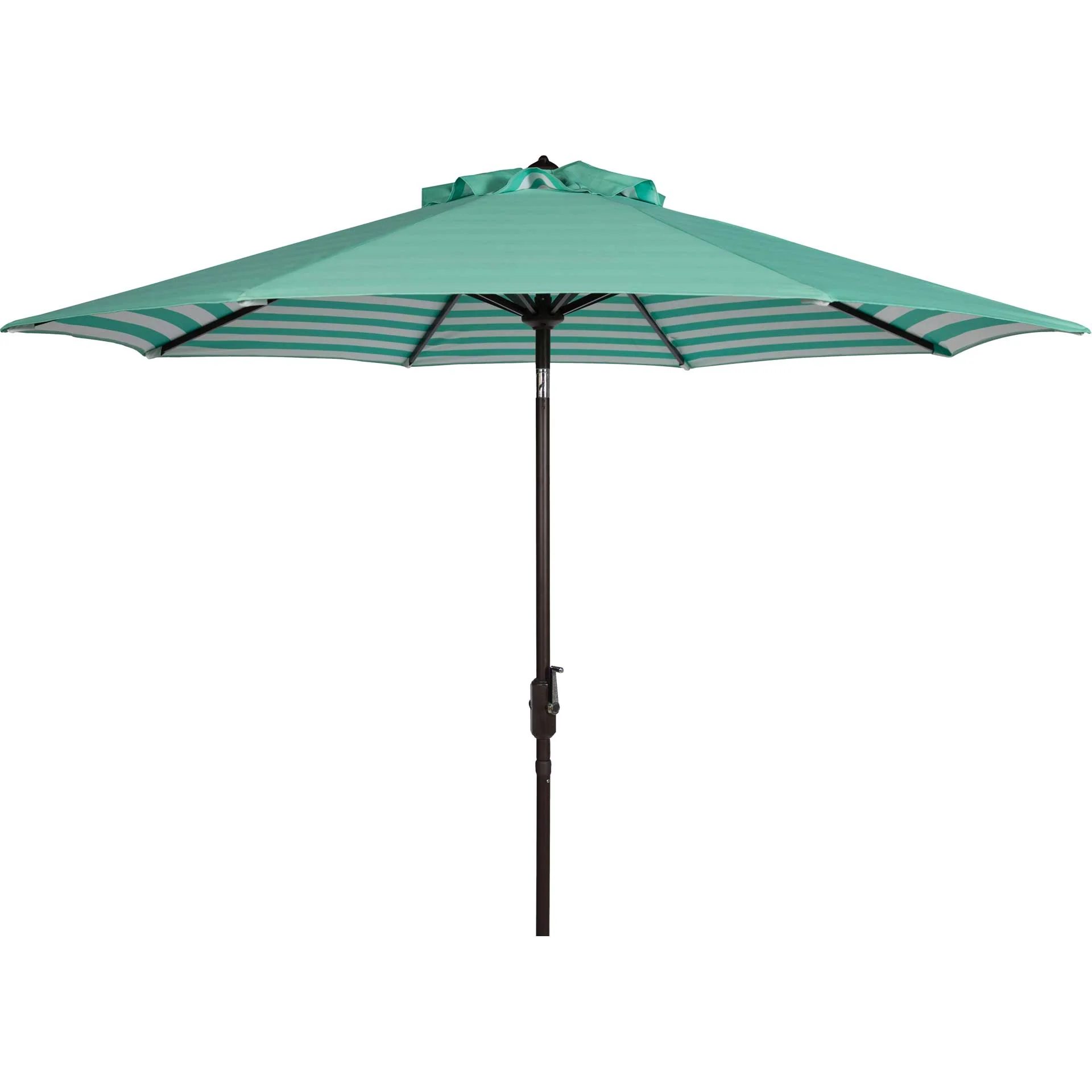 Atara Striped Outdoor Auto Tilt Umbrella Dark Green/White - Image 2