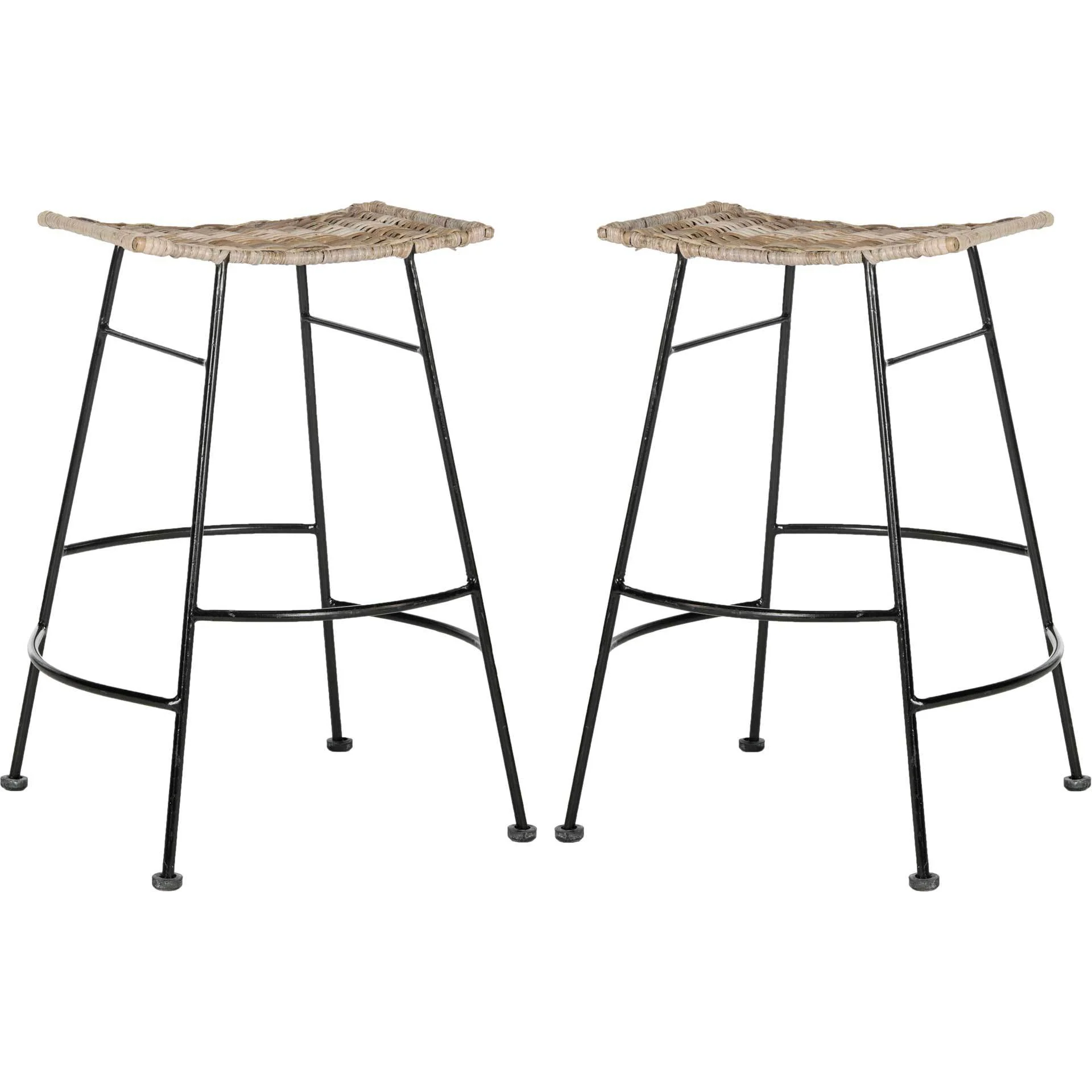 Athena Rattan Seat Bar Stool (Set of 2) - Image 7