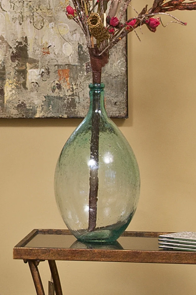 Athens Medium Bubble Glass Bottle - Image 2
