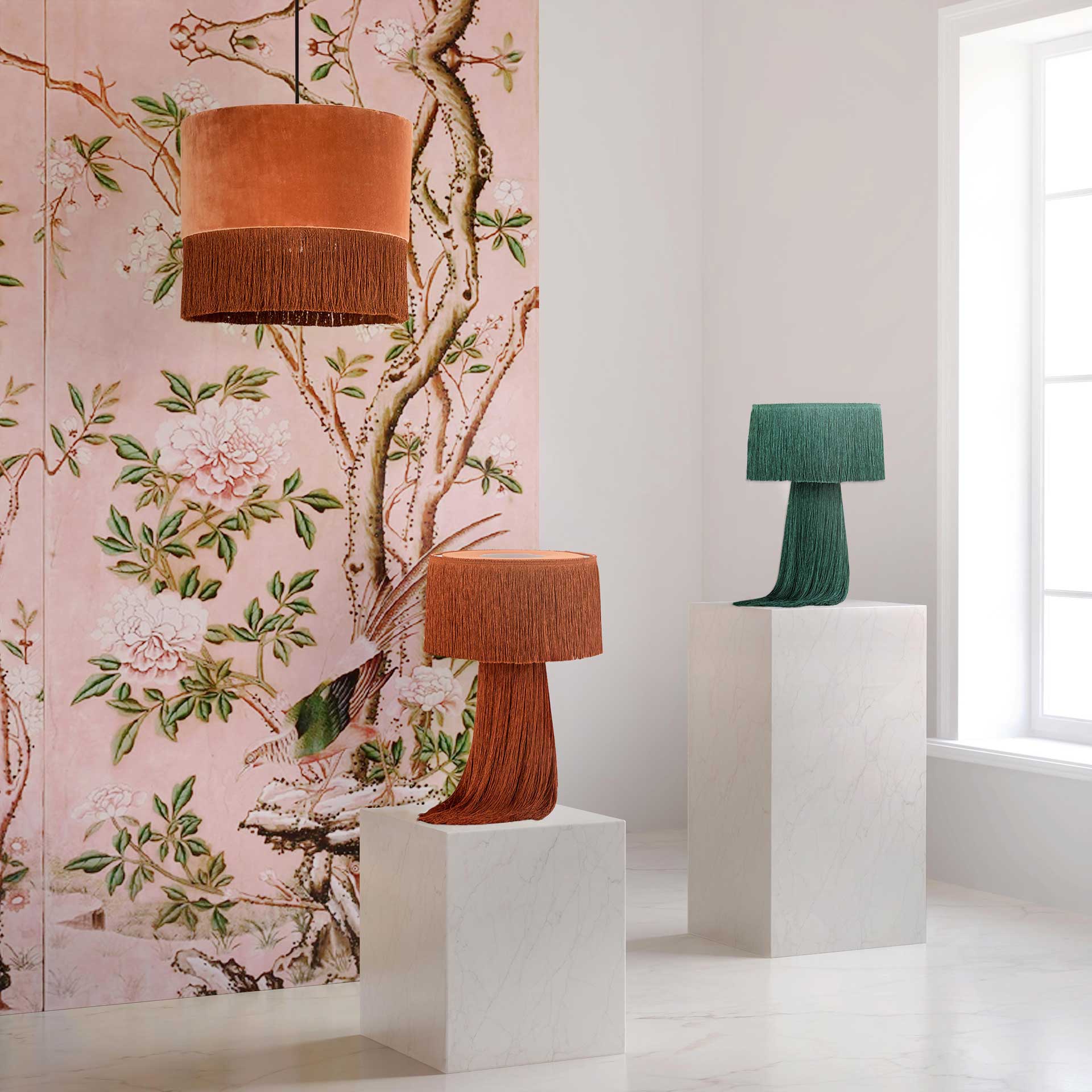Atlas Tassel Table Lamp Brick - Image 7