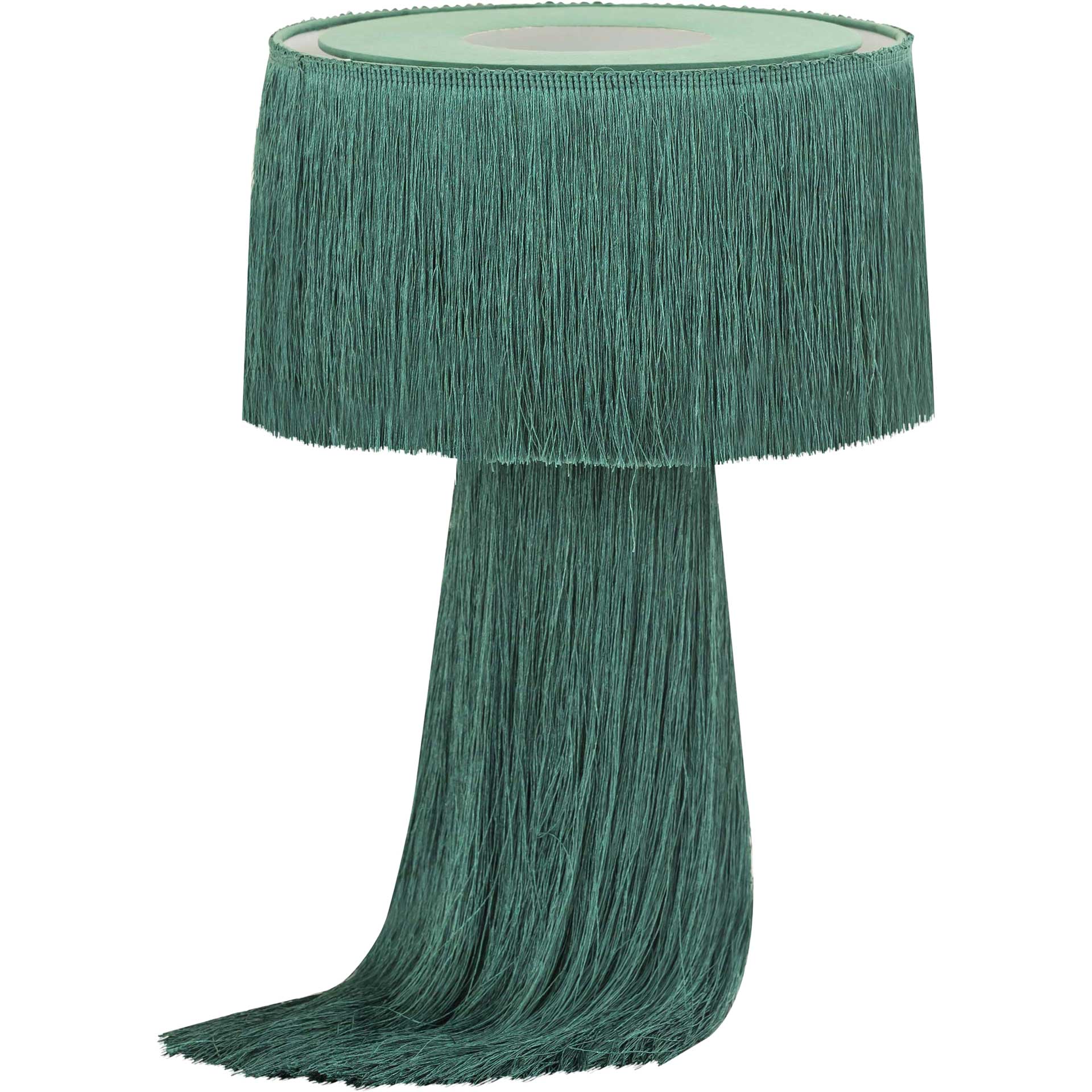 Atlas Tassel Table Lamp Emerald - Image 3
