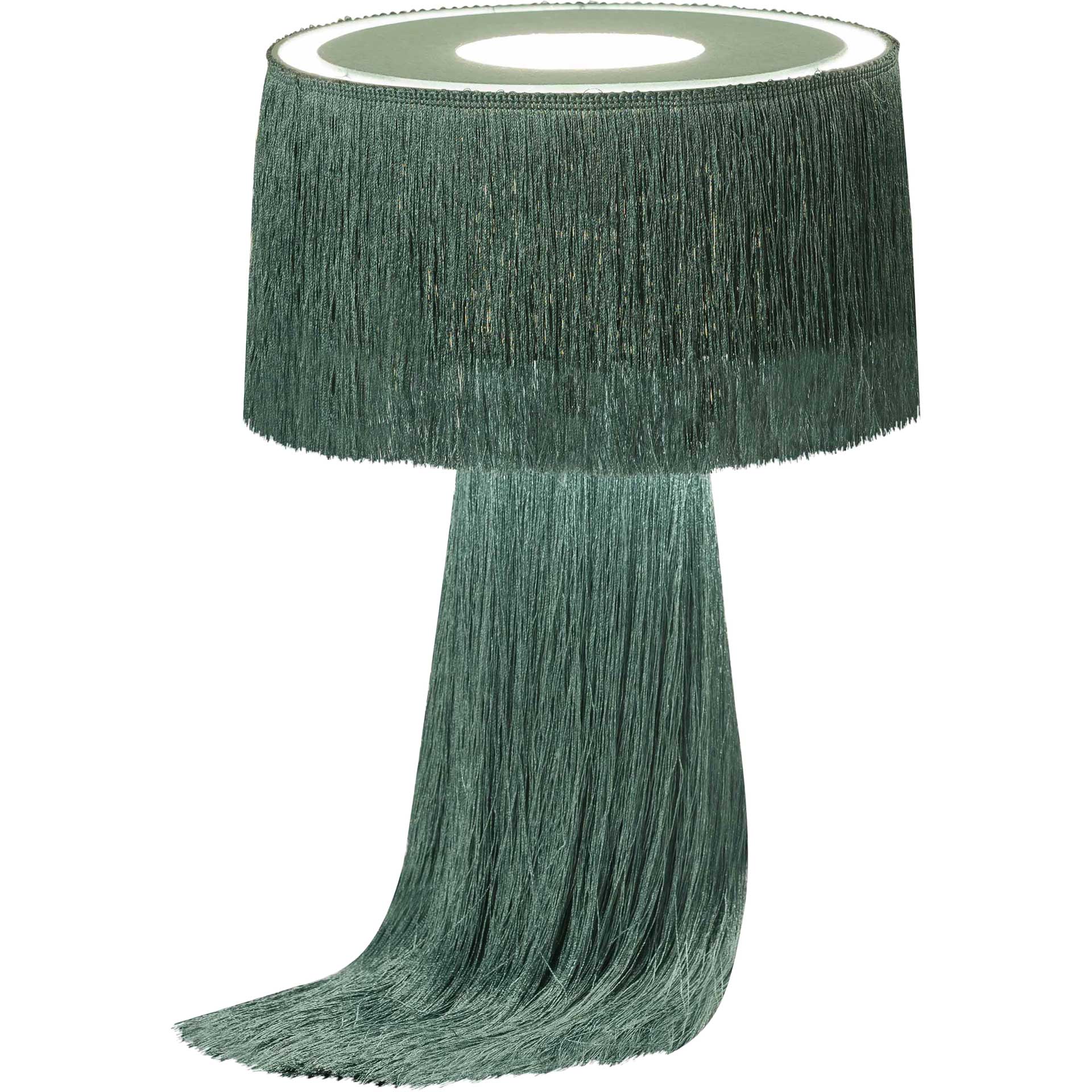 Atlas Tassel Table Lamp Emerald - Image 4