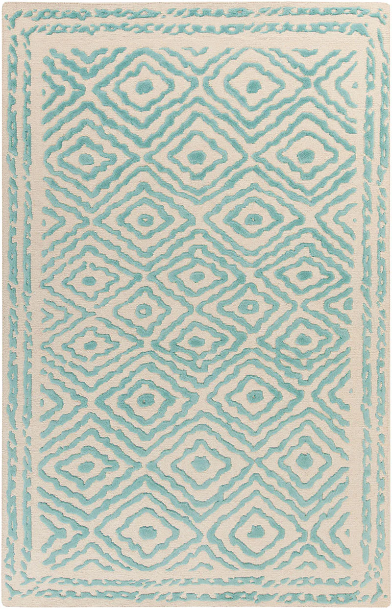 Atlas Teal/Beige Area Rug - Image 2
