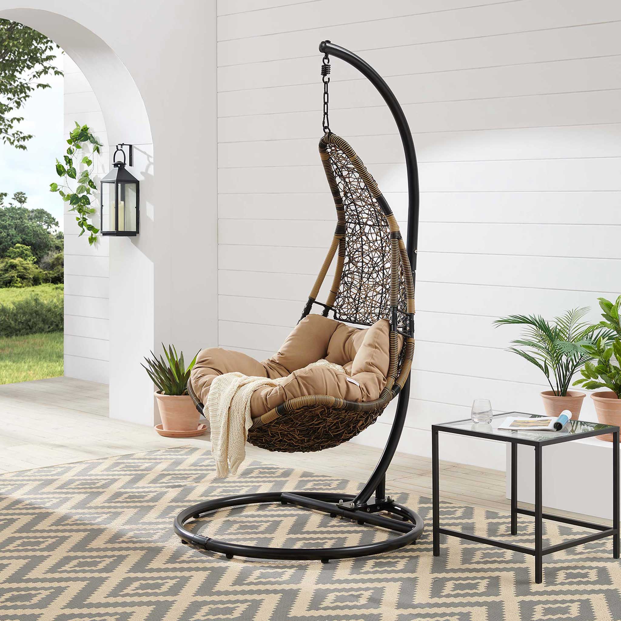 Attain Swing Chair With Stand Black Mocha - Image 7