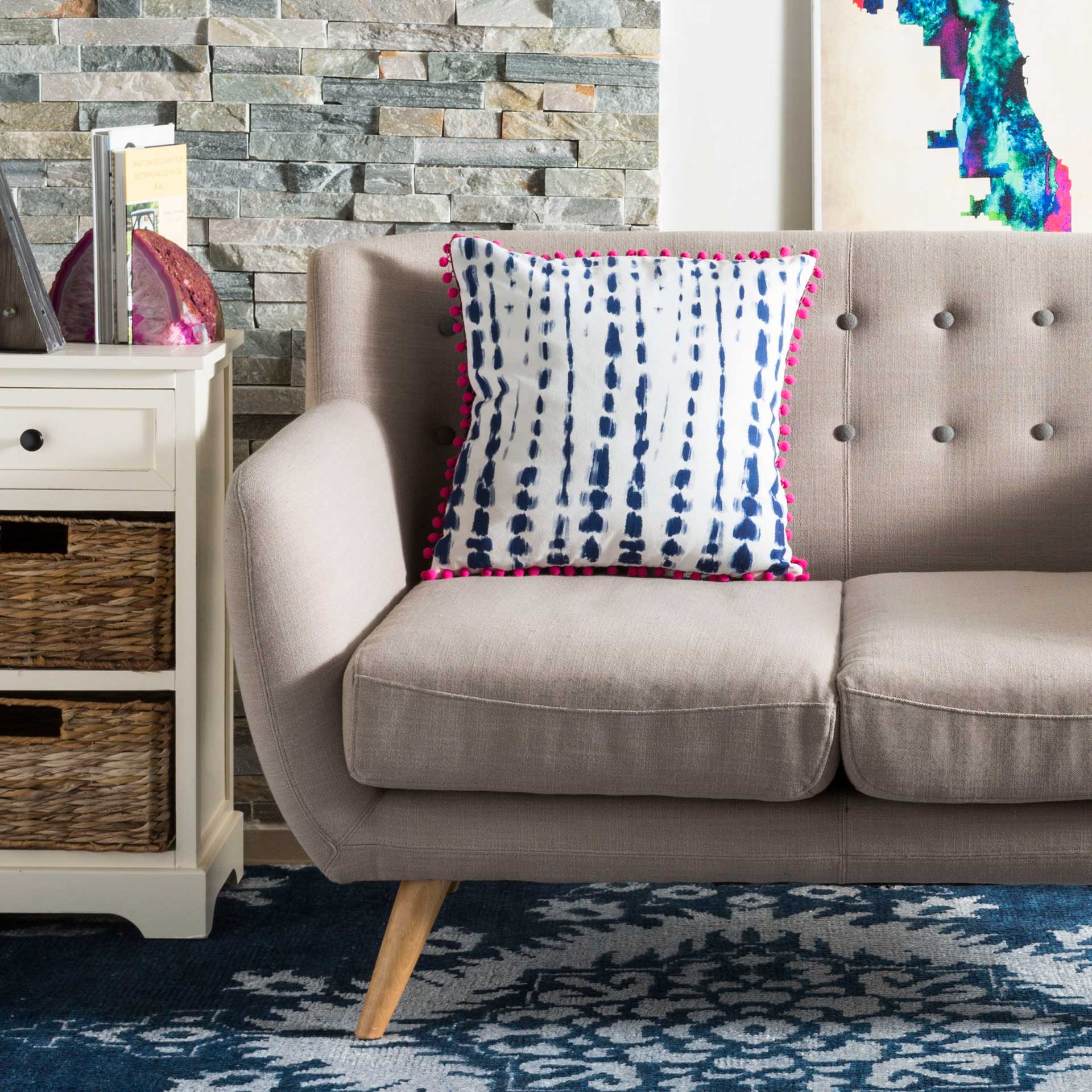 Attainment Pillow Pink/Cream/Navy - Image 3