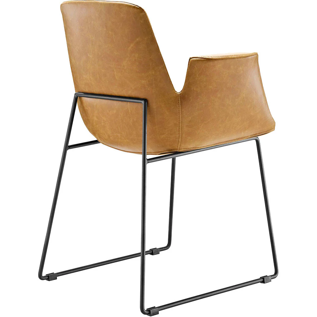 Attention Dining Leather Armchair Tan - Image 3