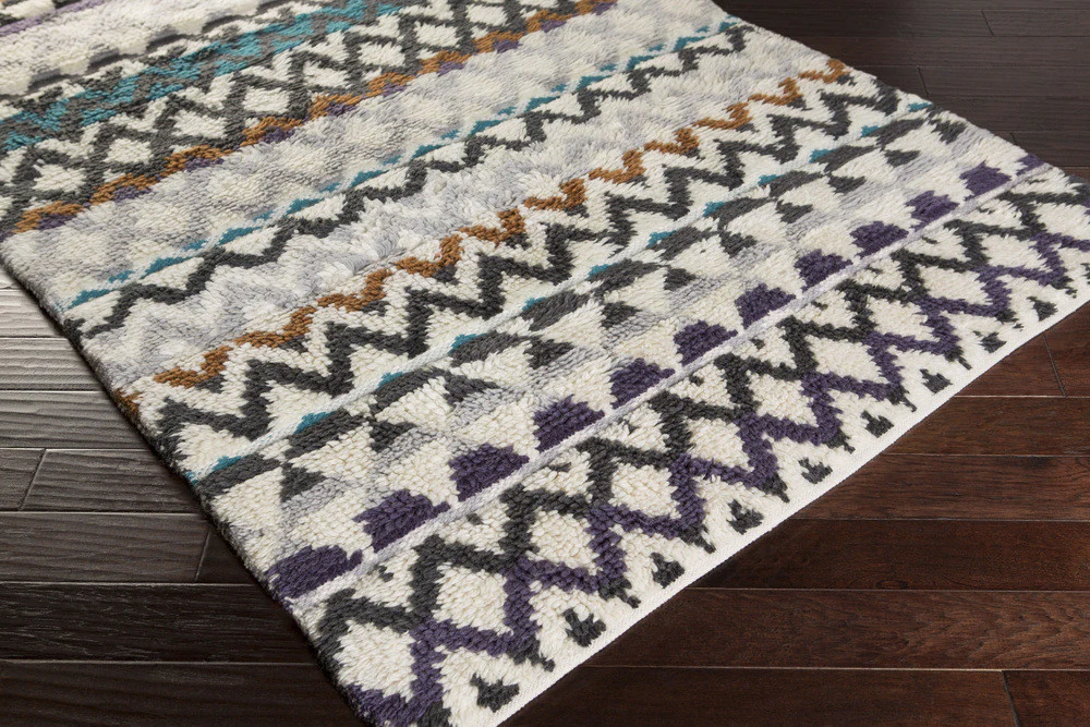 Atticus Charcoal/Aqua Area Rug - Image 2