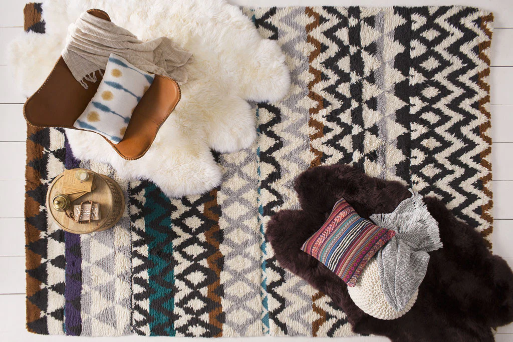 Atticus Charcoal/Aqua Area Rug - Image 3