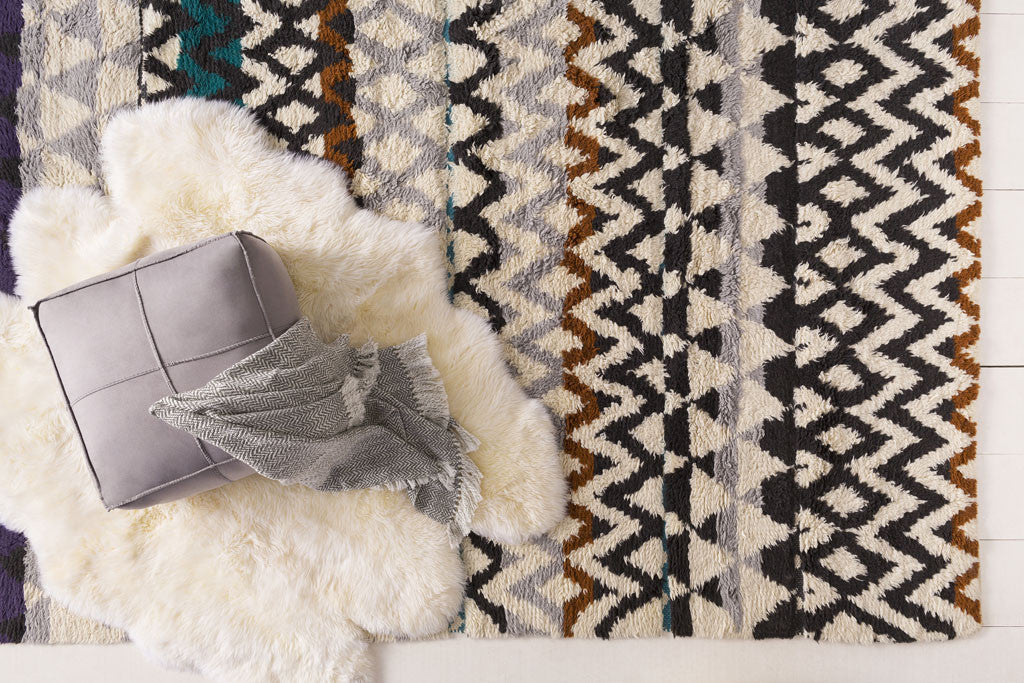 Atticus Charcoal/Aqua Area Rug - Image 4