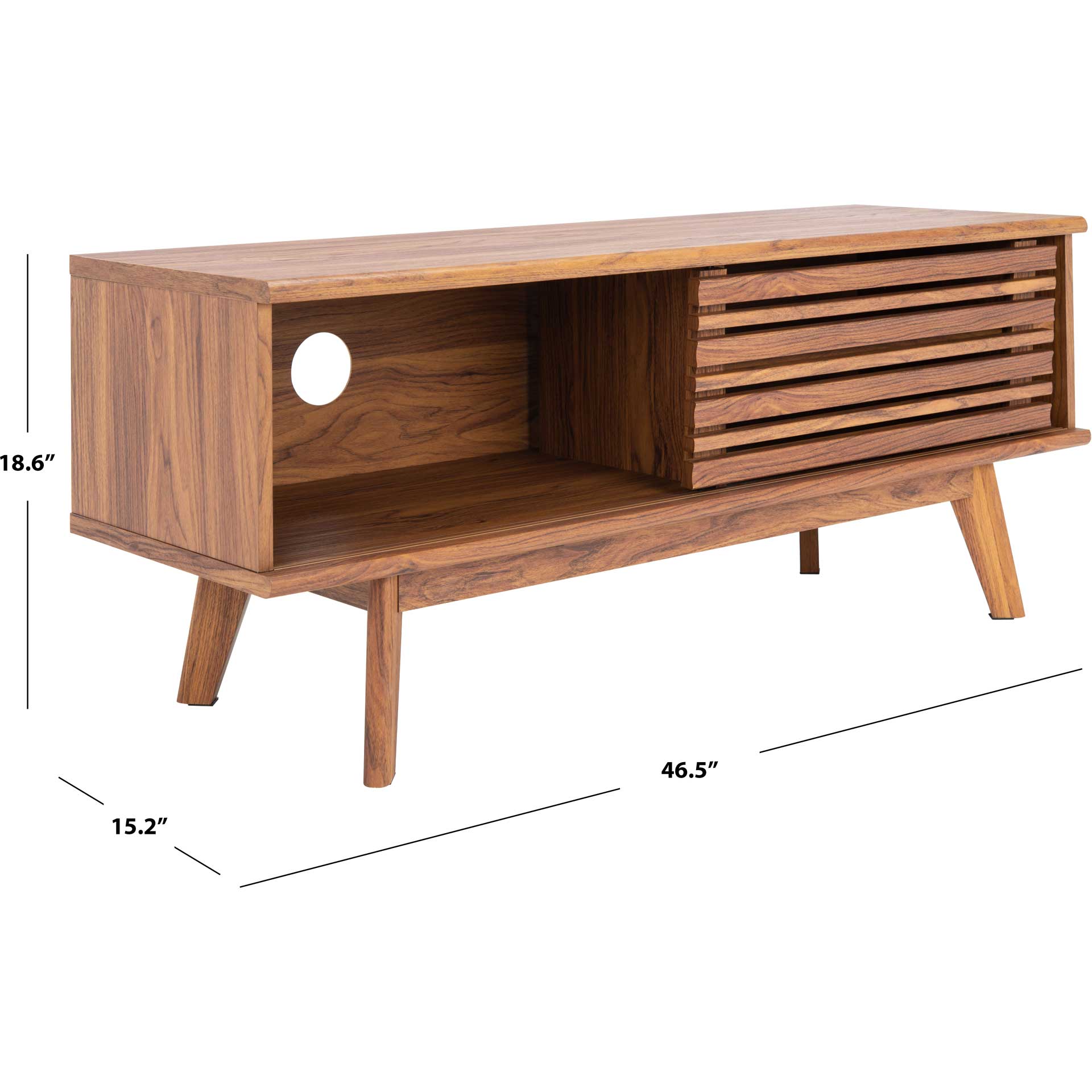 Audra 2 Shelf Media Stand Walnut - Image 9