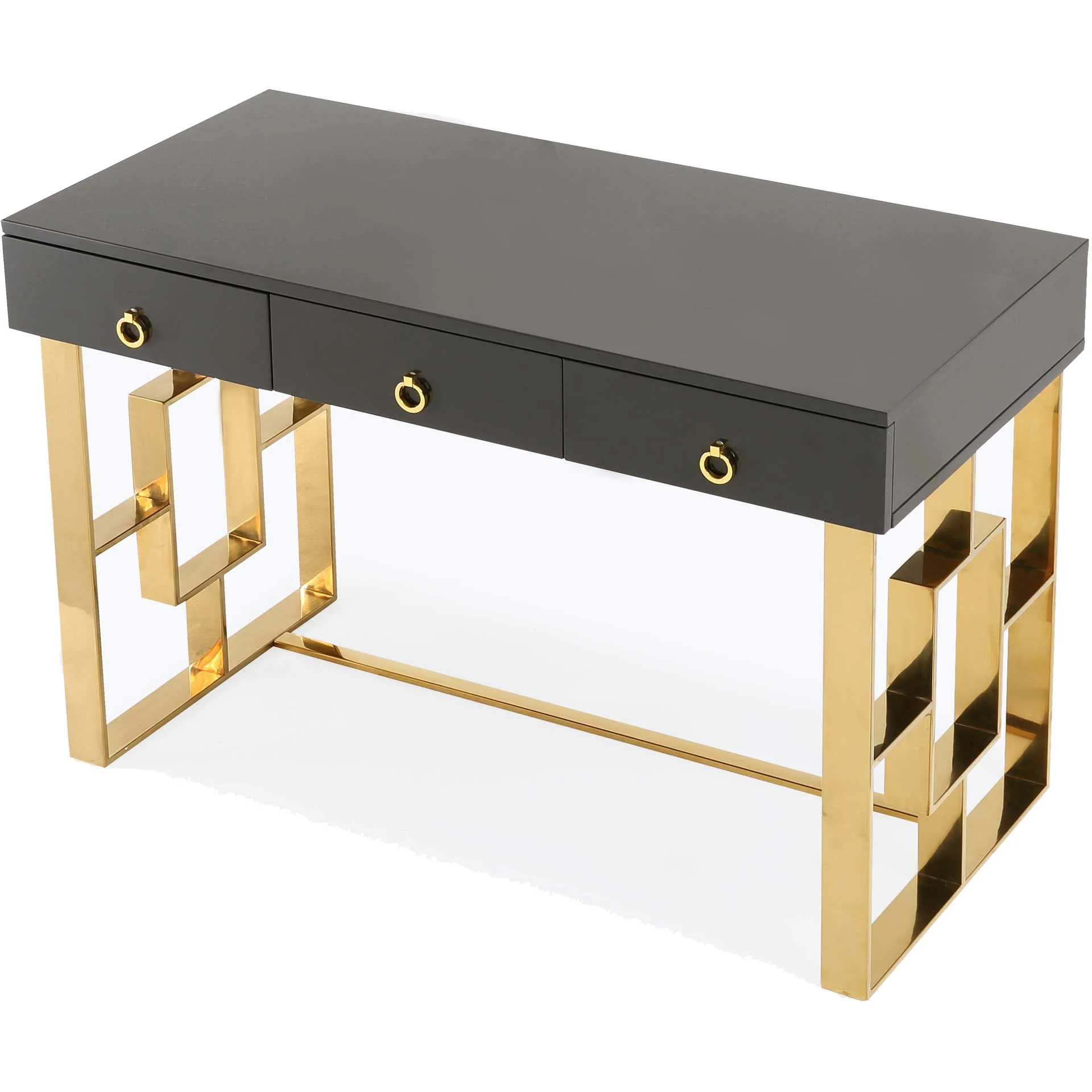 Audrina Lacquer Desk Gray - Image 3