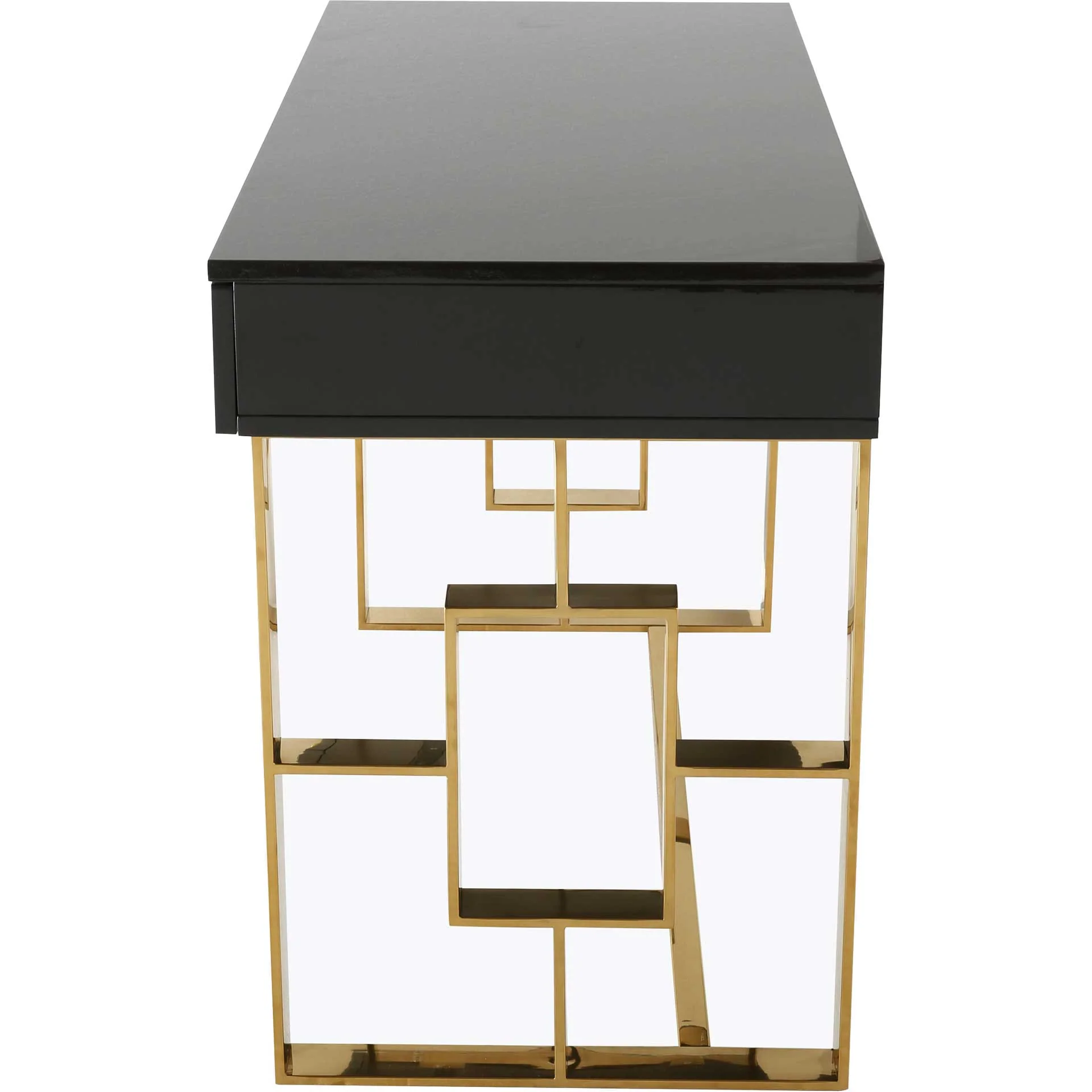 Audrina Lacquer Desk Gray - Image 4