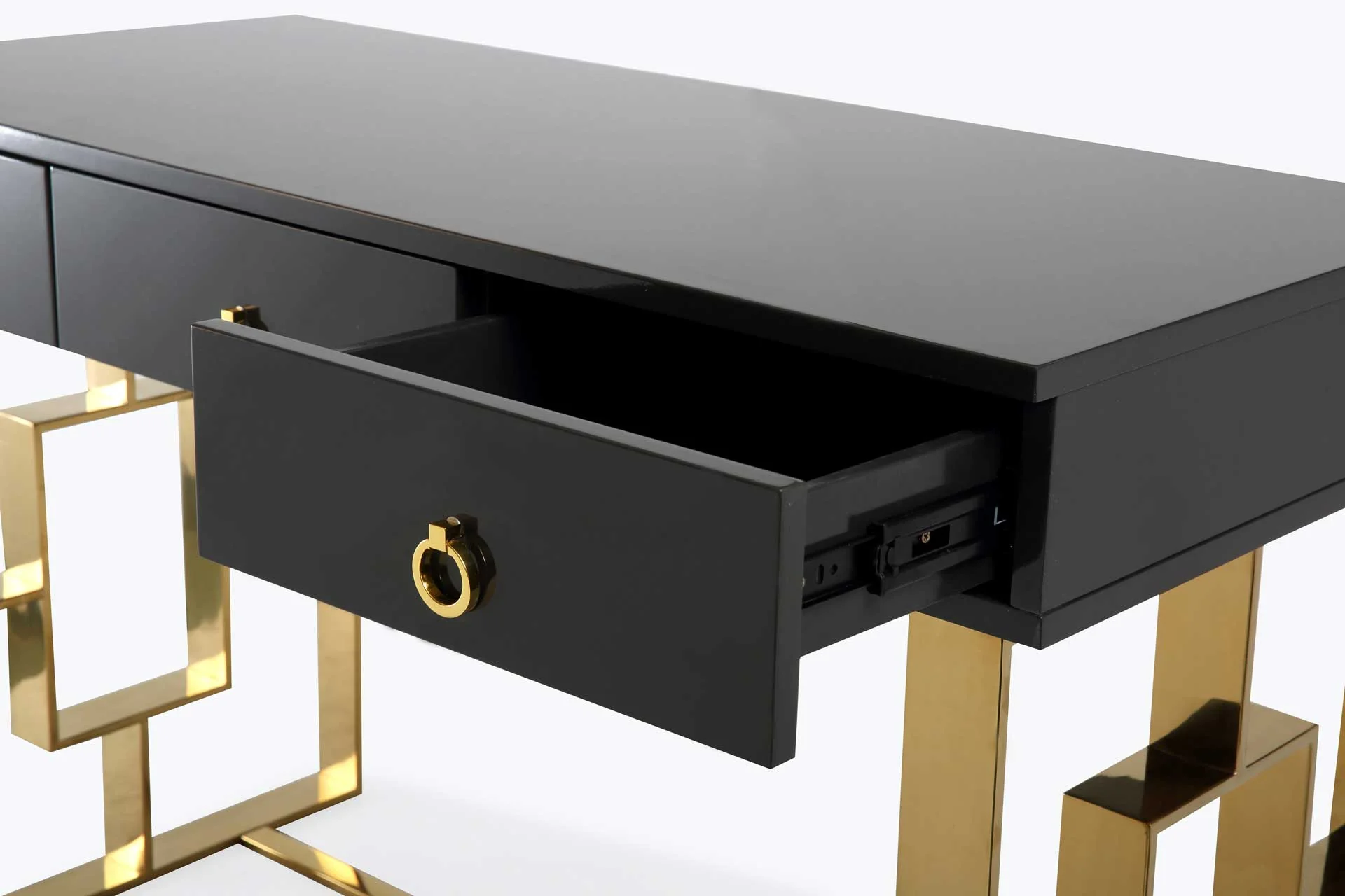 Audrina Lacquer Desk Gray - Image 7
