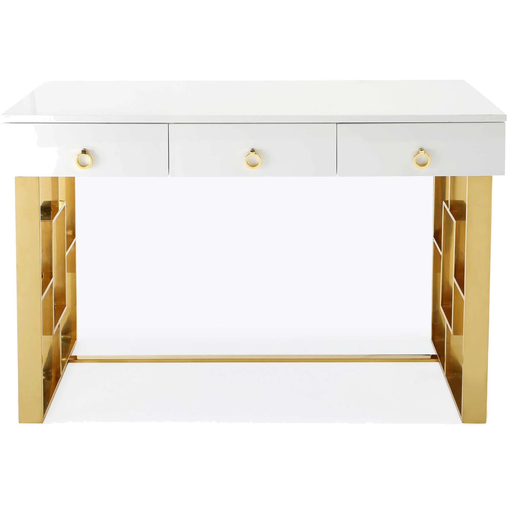 Audrina Lacquer Desk White - Image 2