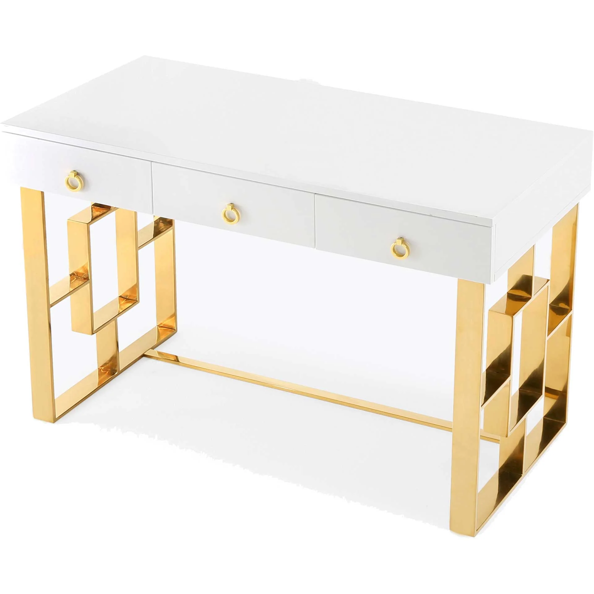 Audrina Lacquer Desk White - Image 3