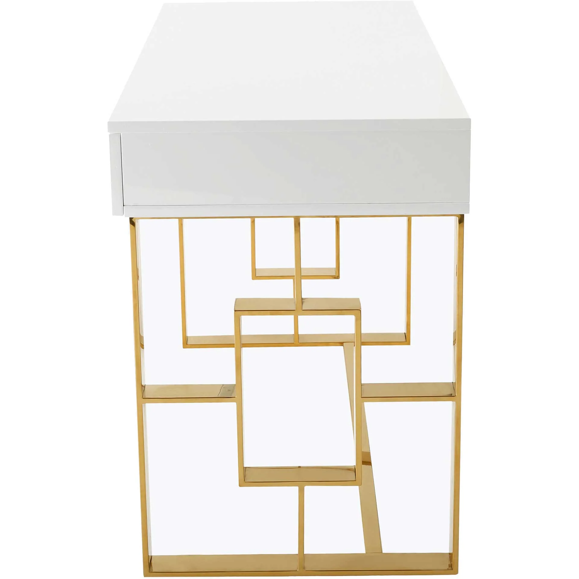 Audrina Lacquer Desk White - Image 4