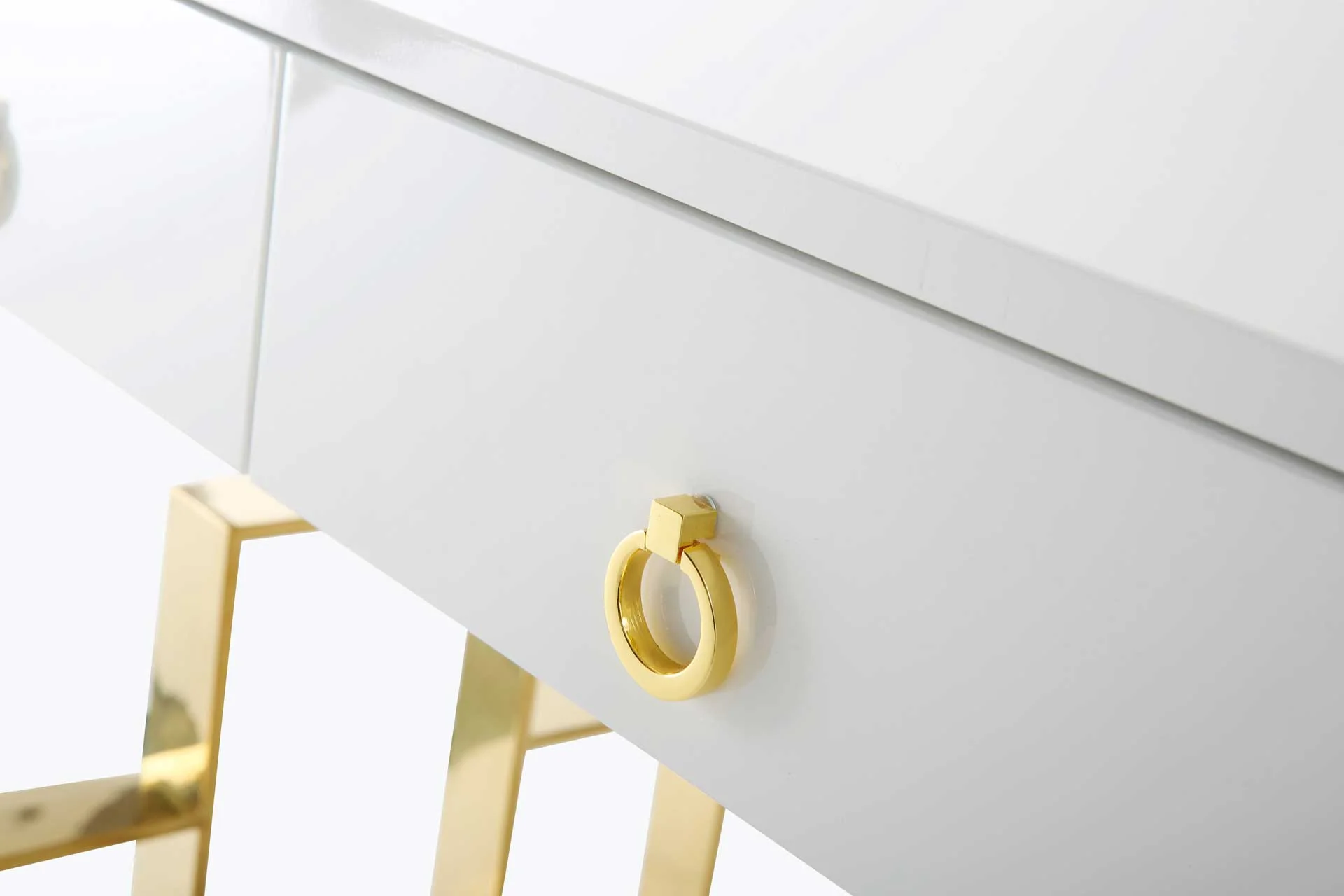 Audrina Lacquer Desk White - Image 5