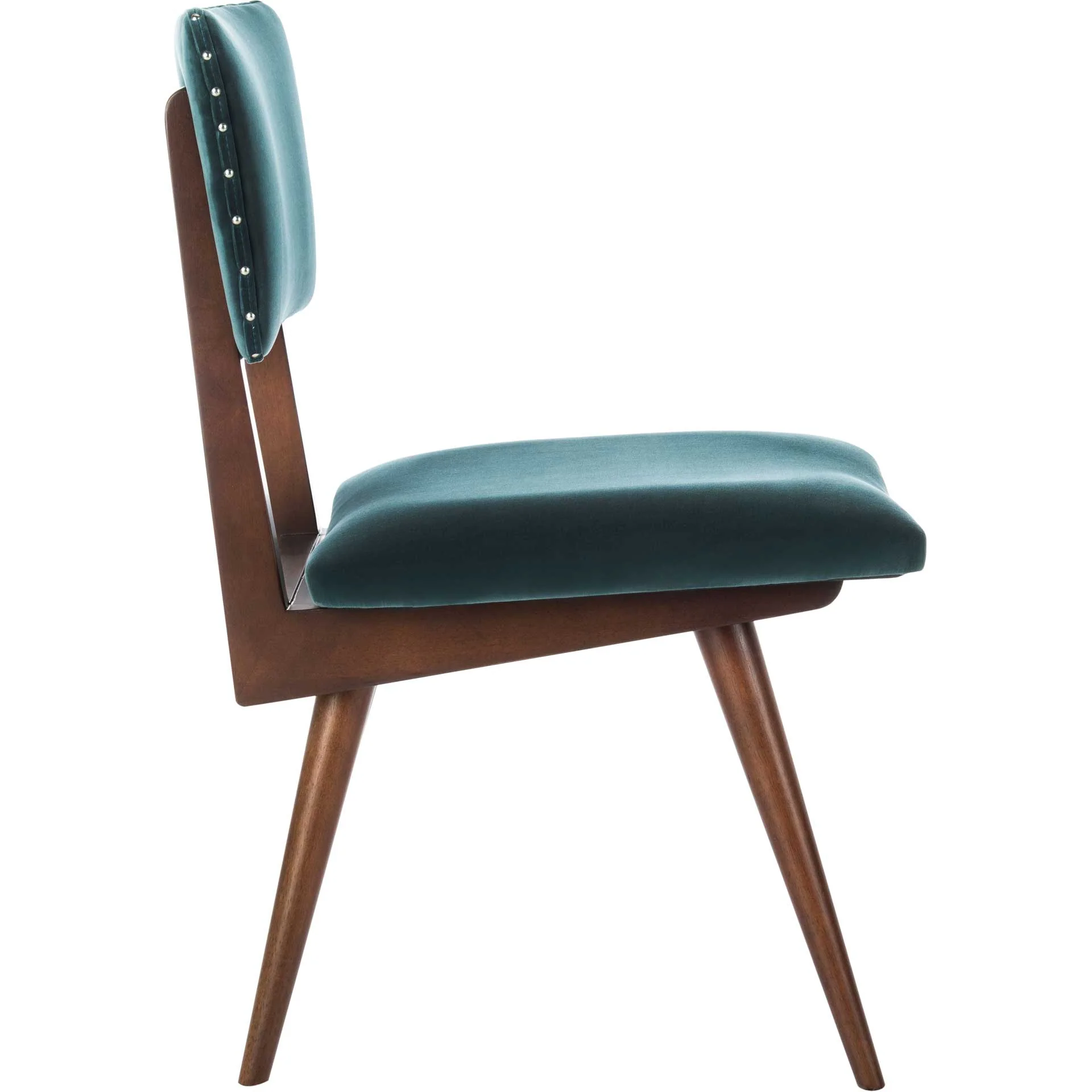 August Dining Chair Dark Teal/Dark Walnut (Set of 2) - Image 4