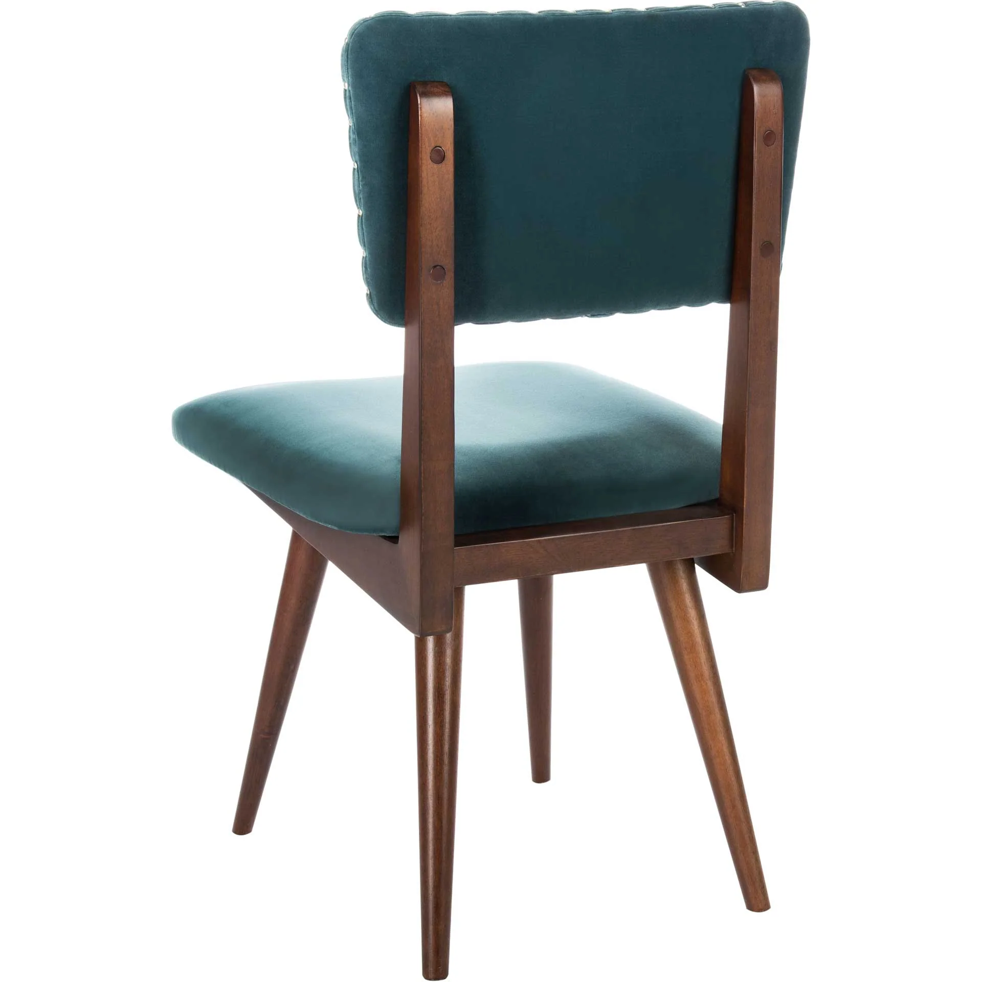 August Dining Chair Dark Teal/Dark Walnut (Set of 2) - Image 5