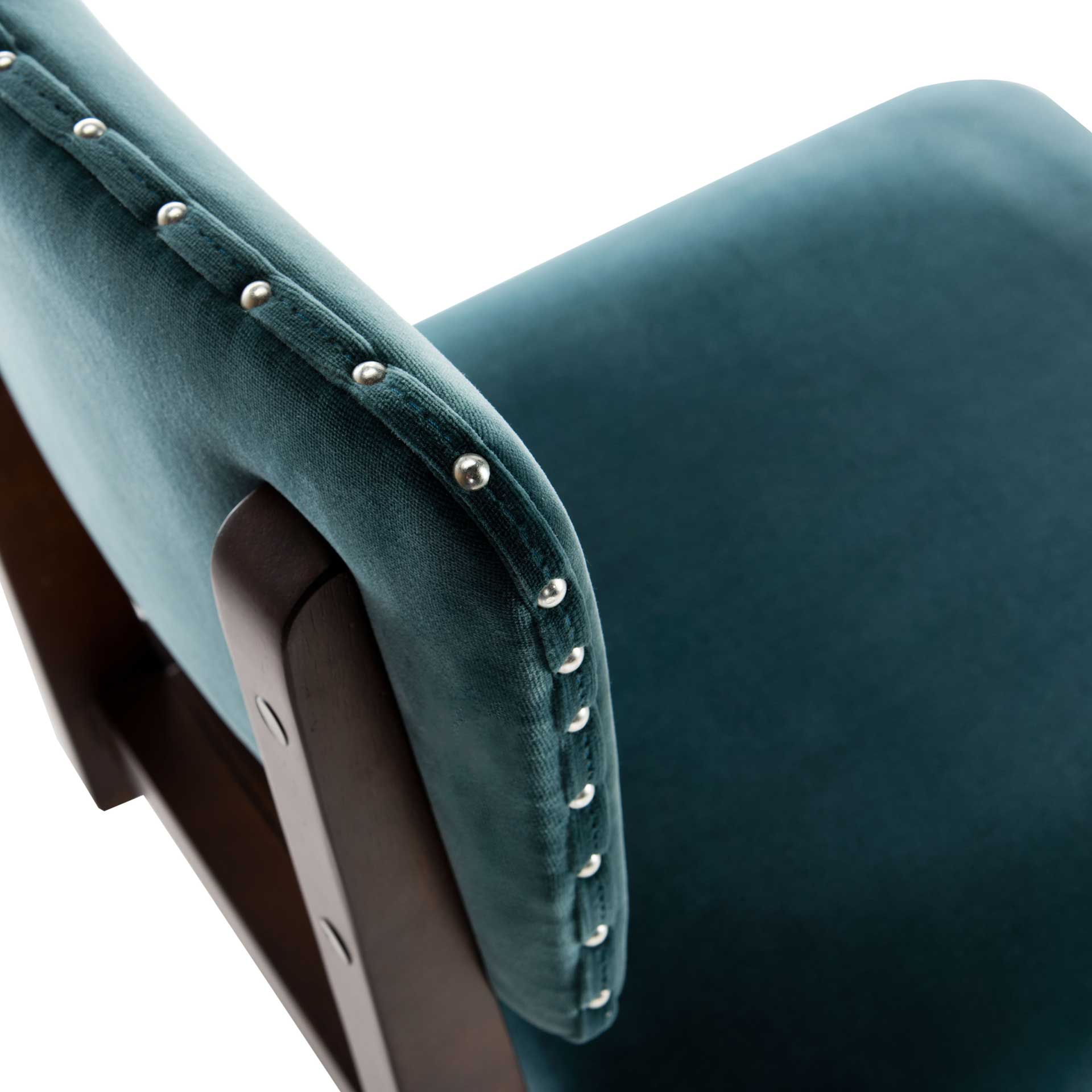 August Dining Chair Dark Teal/Dark Walnut (Set of 2) - Image 6