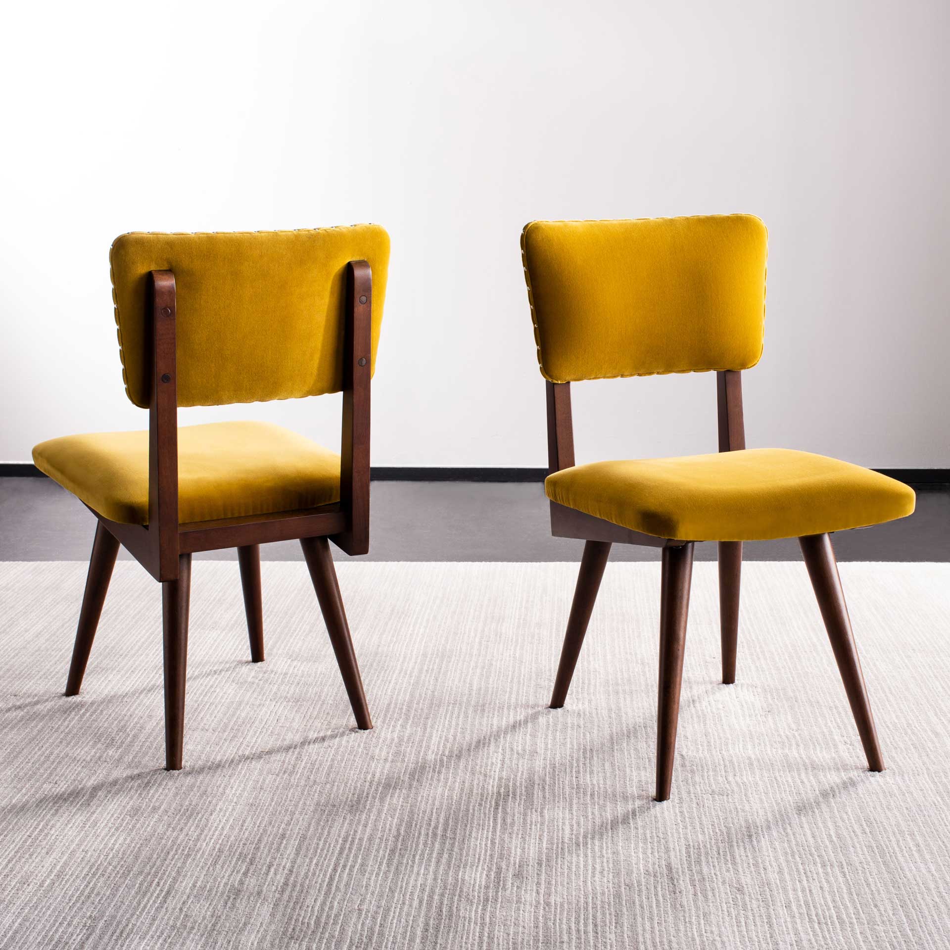 August Dining Chair Gold/Dark Walnut (Set of 2) - Image 10