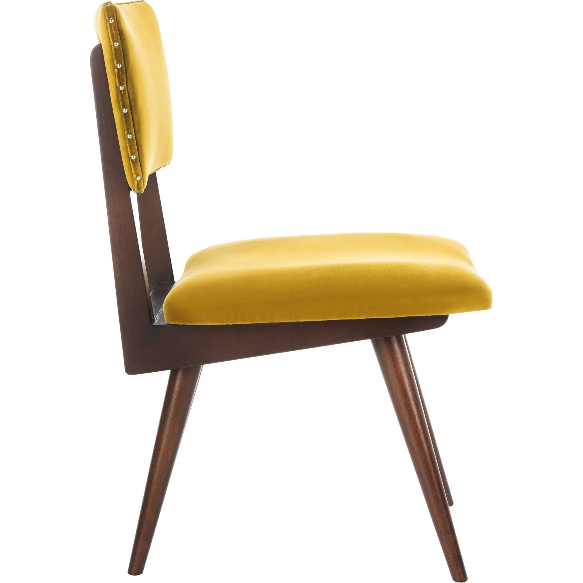 August Dining Chair Gold/Dark Walnut (Set of 2) - Image 4