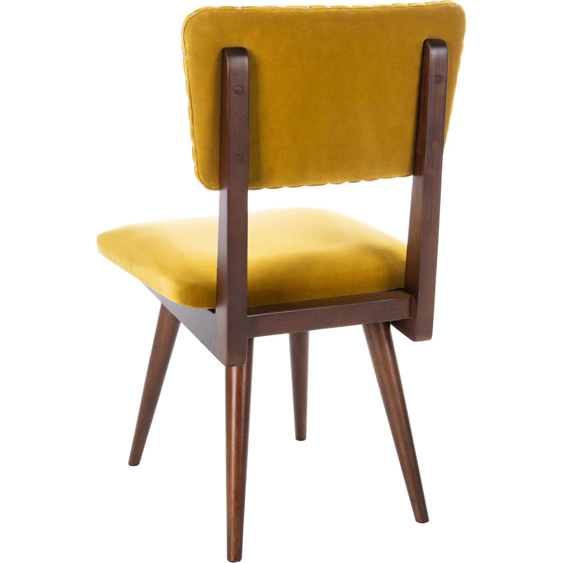 August Dining Chair Gold/Dark Walnut (Set of 2) - Image 5