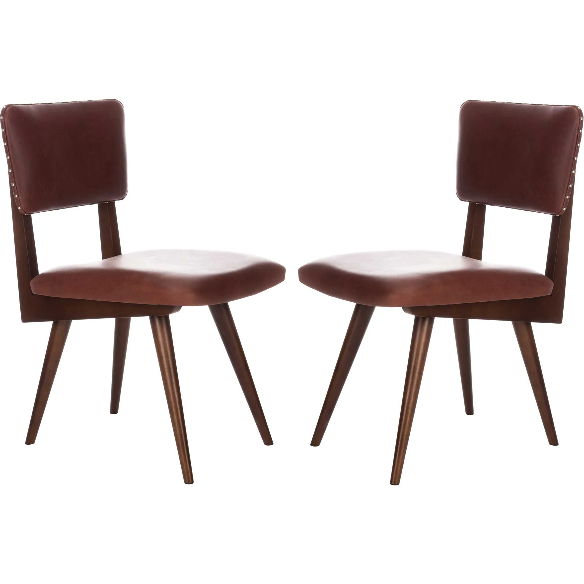 August Dining Chair Oxblood/Dark Walnut (Set of 2) - Image 2