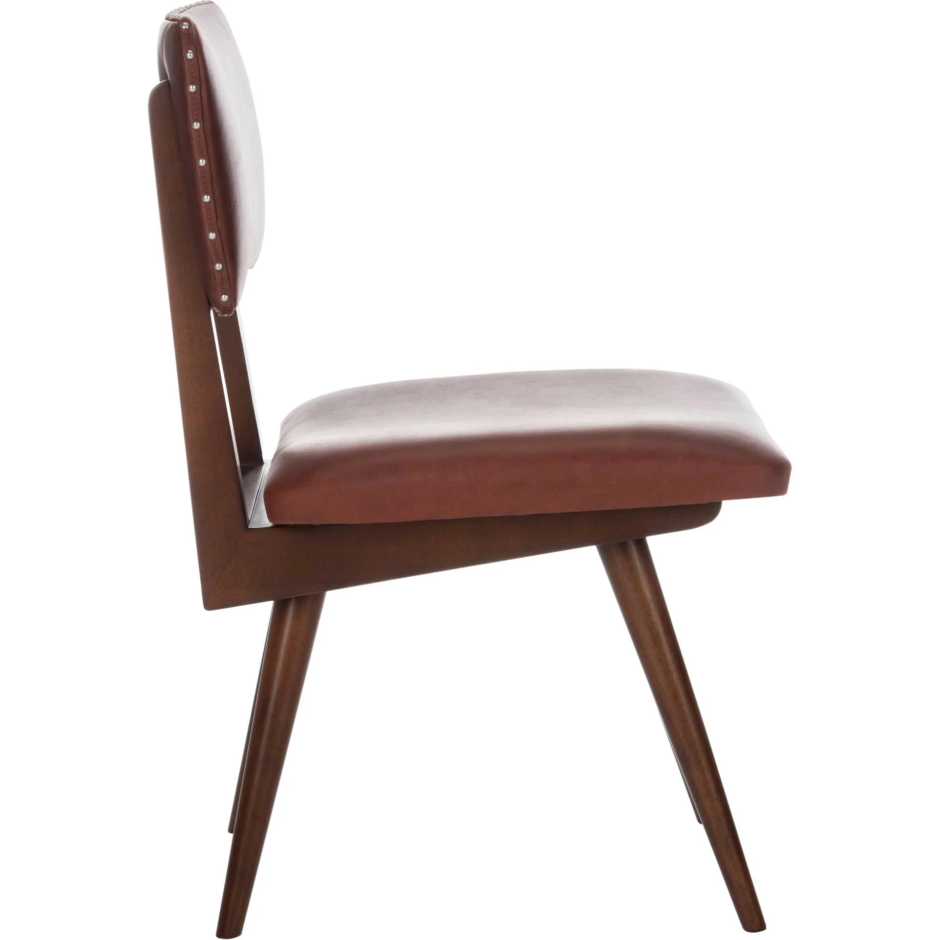 August Dining Chair Oxblood/Dark Walnut (Set of 2) - Image 4