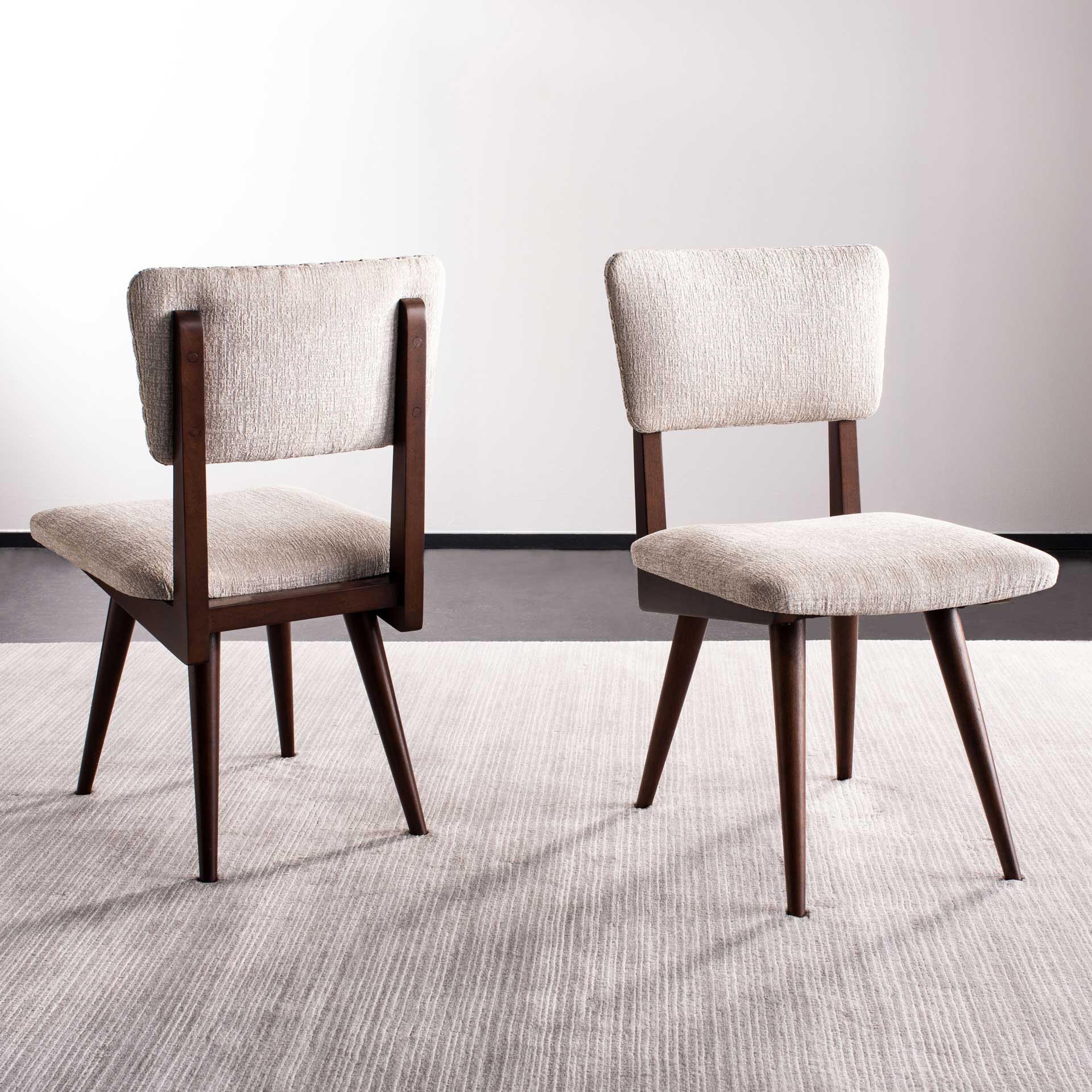 August Dining Chair Taupe/Dark Walnut (Set of 2) - Image 10
