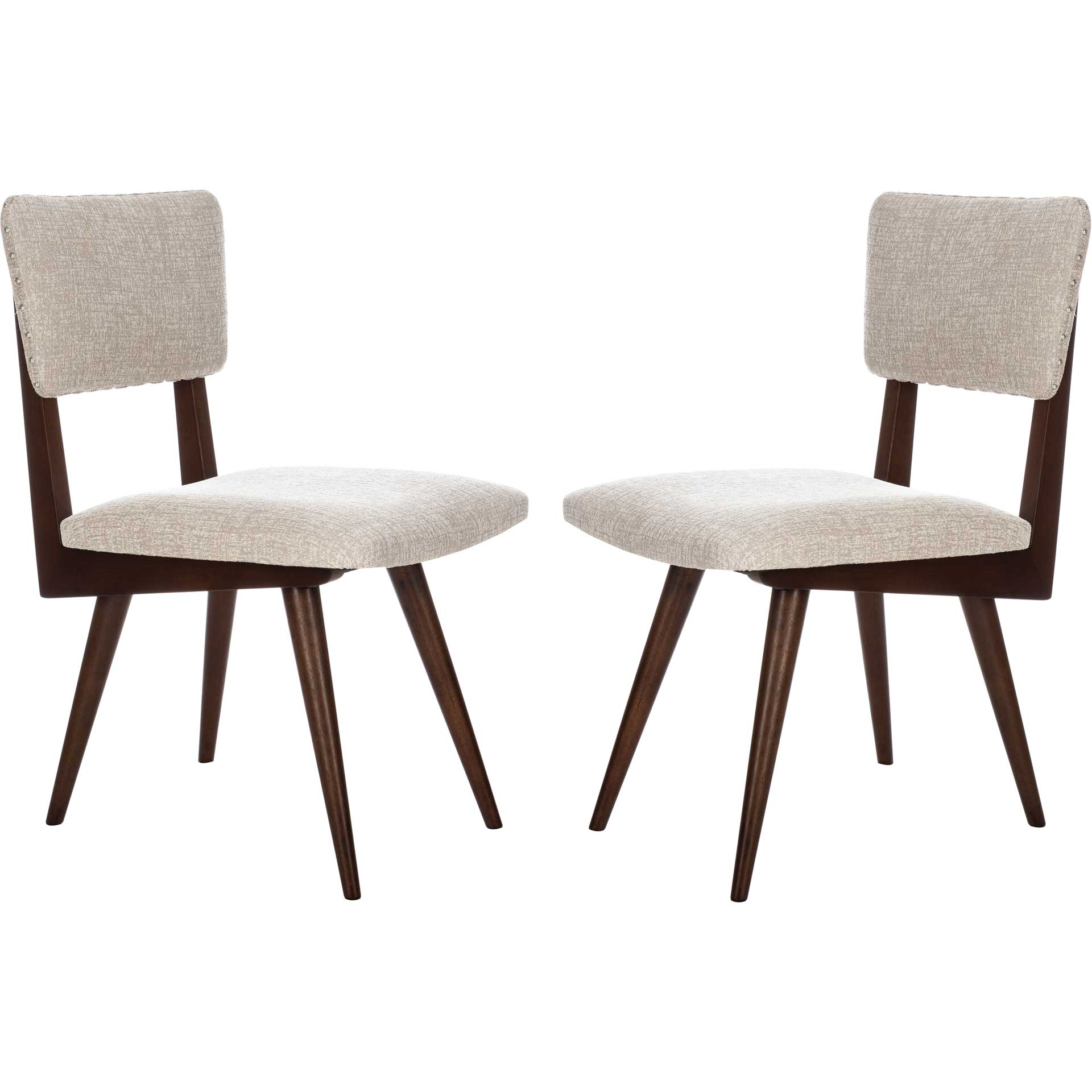August Dining Chair Taupe/Dark Walnut (Set of 2) - Image 2