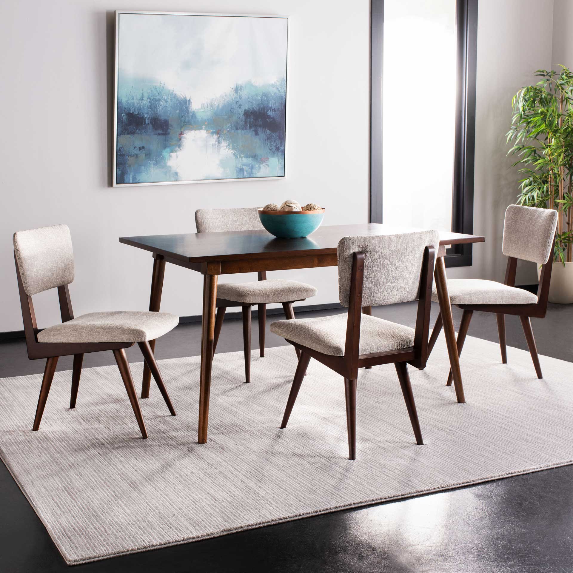 August Dining Chair Taupe/Dark Walnut (Set of 2) - Image 9